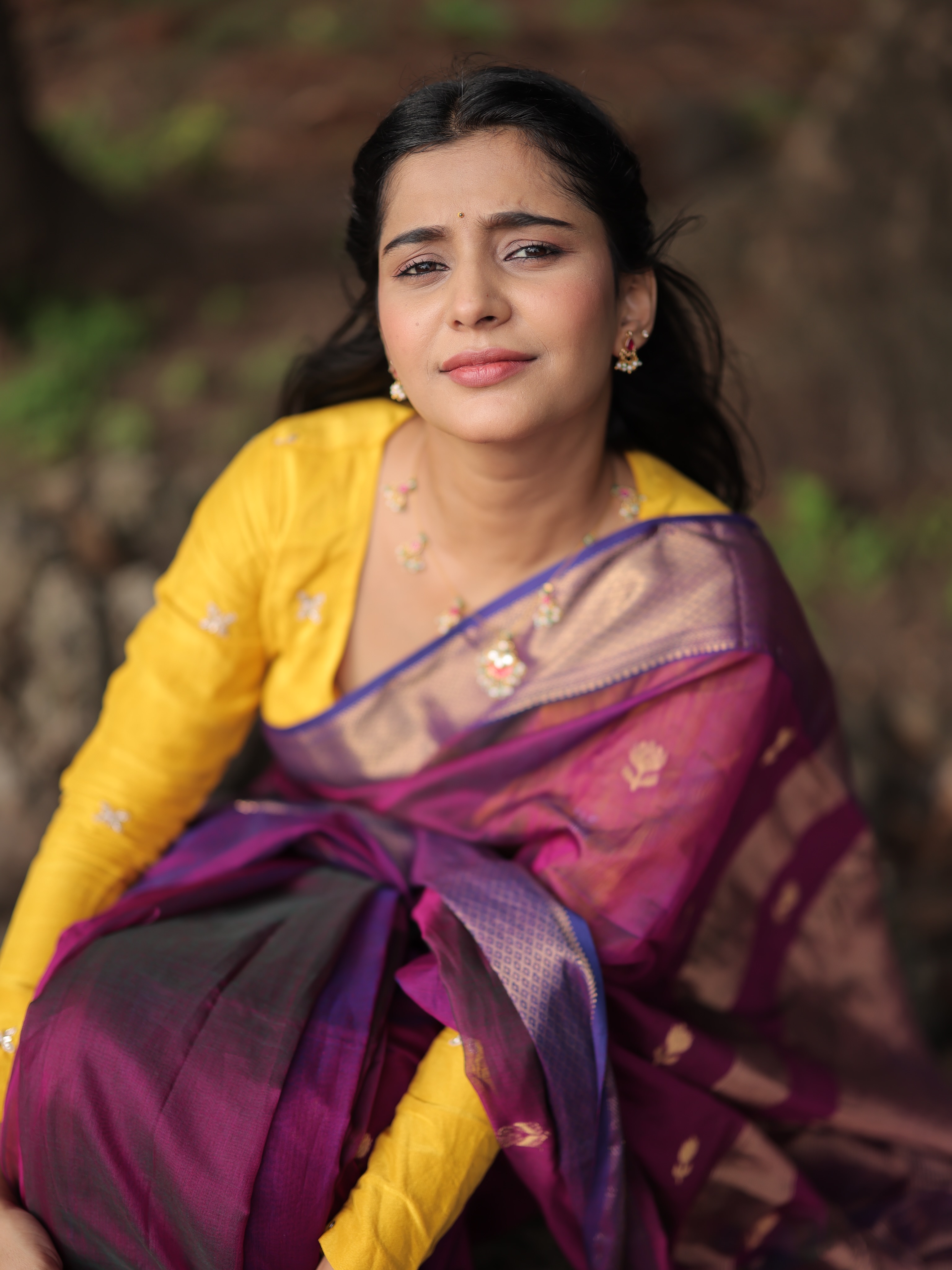 Shivani Mundhekar Pink Saree Look
