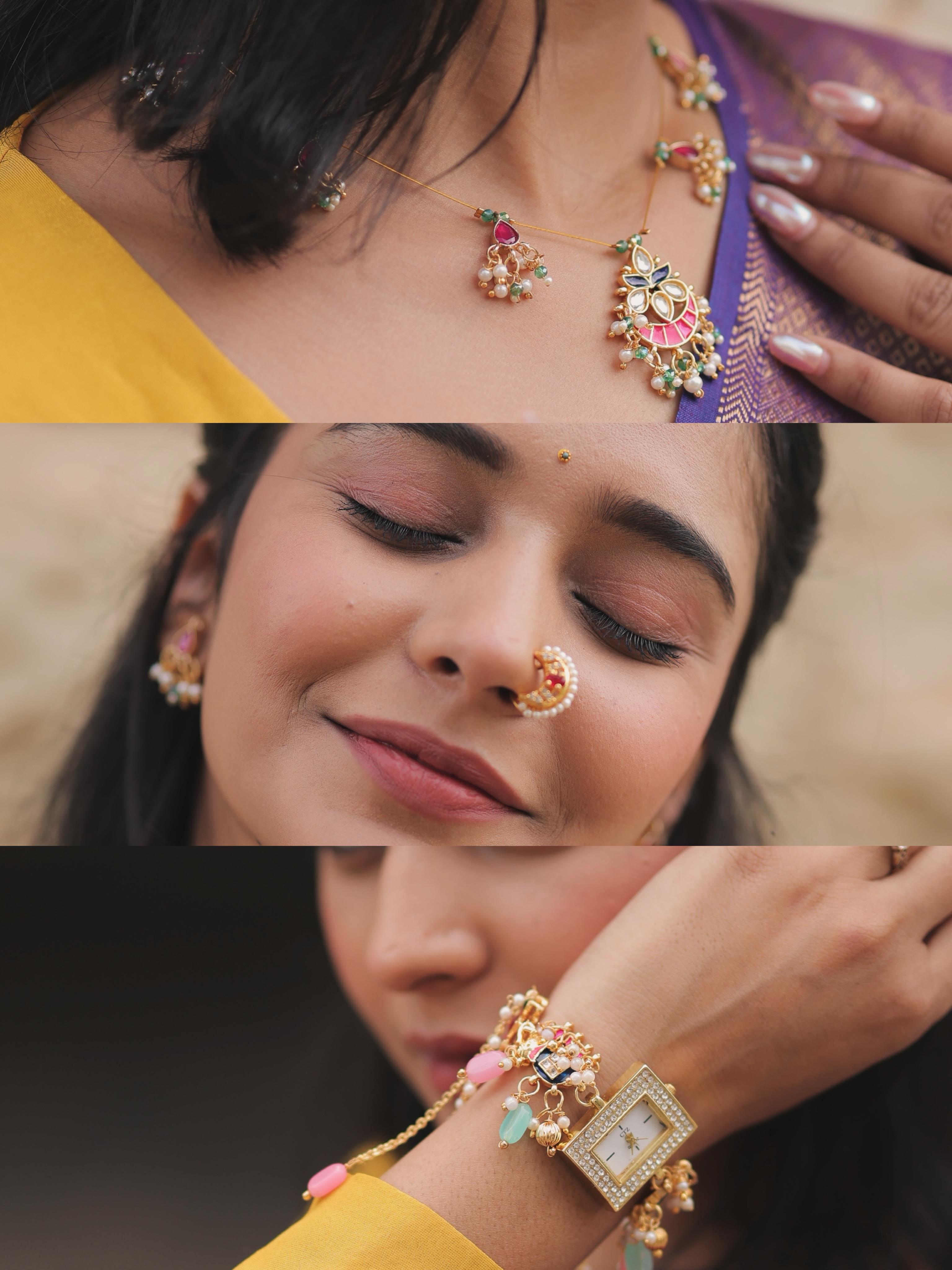 Shivani Mundhekar Purple Saree Look