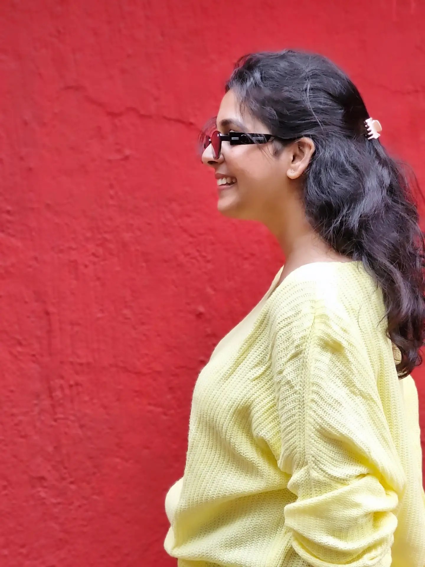 Shivani Naik Yellow Top Shorts Look