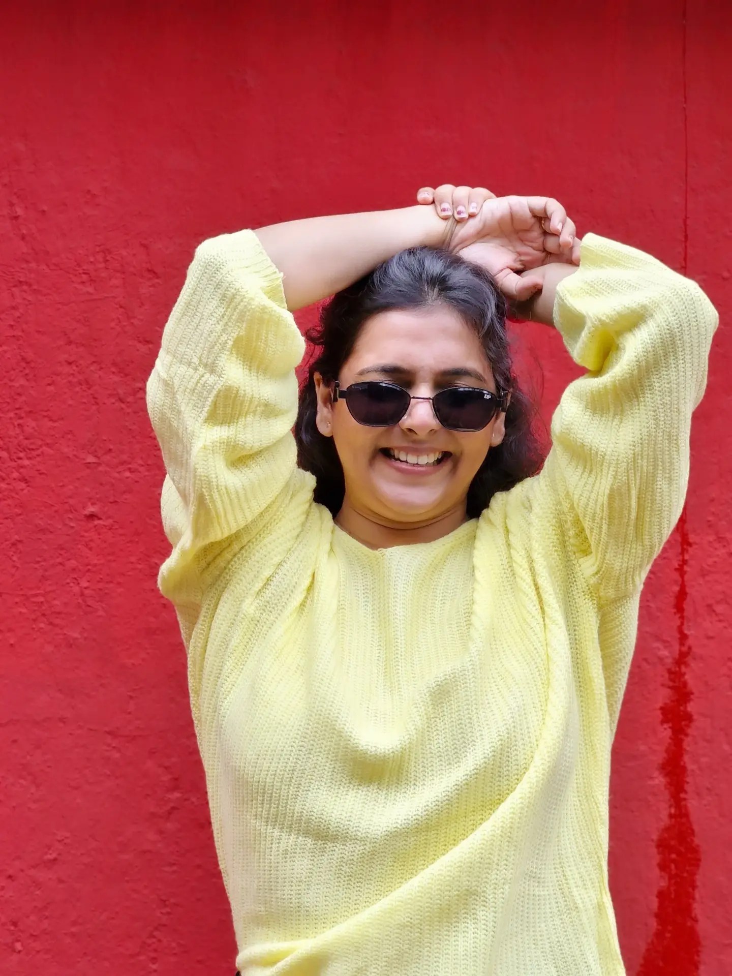 Shivani Naik Yellow Top Shorts Look