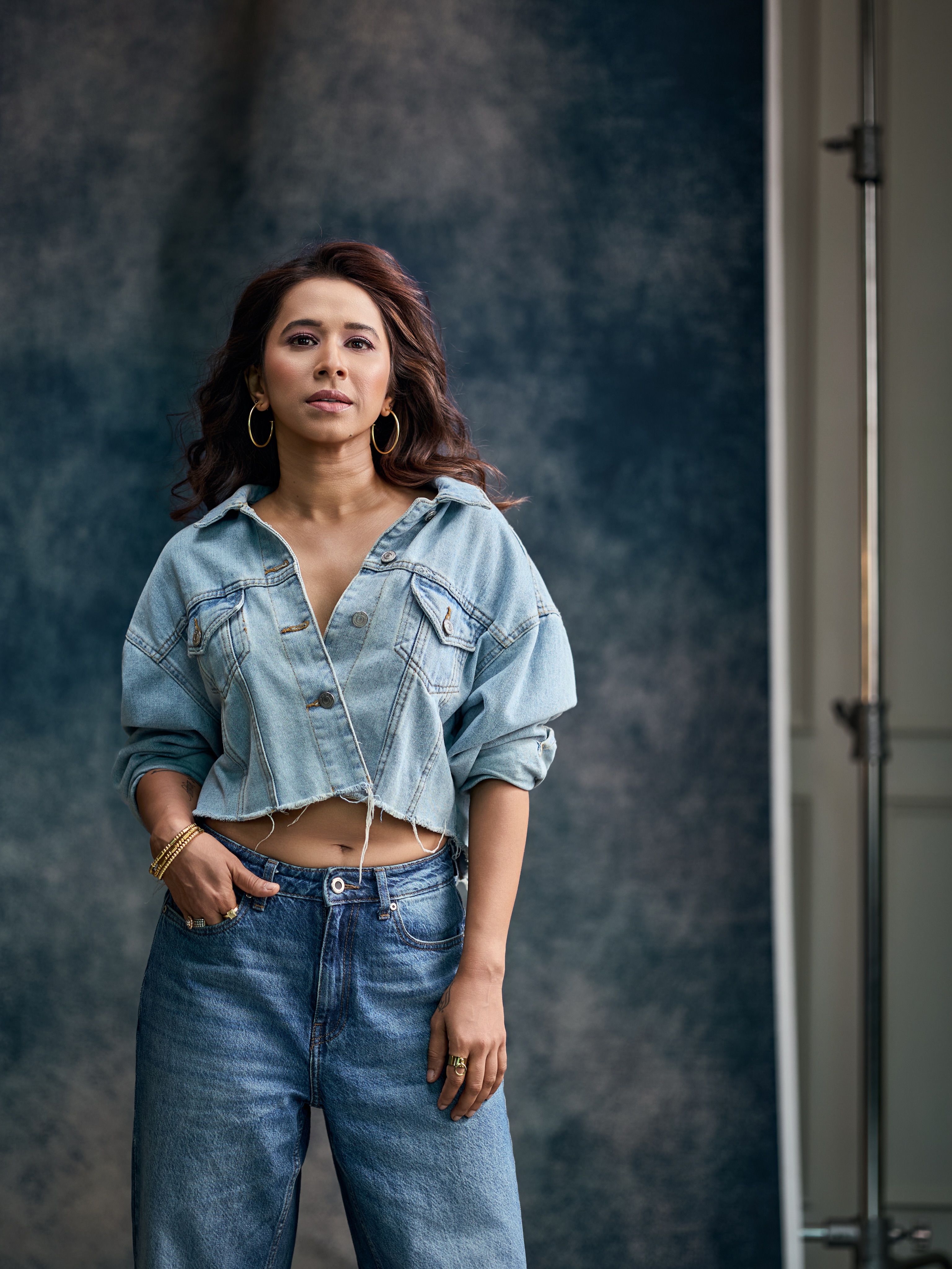 Shreya Bugde Denim Shirt Jeans Look