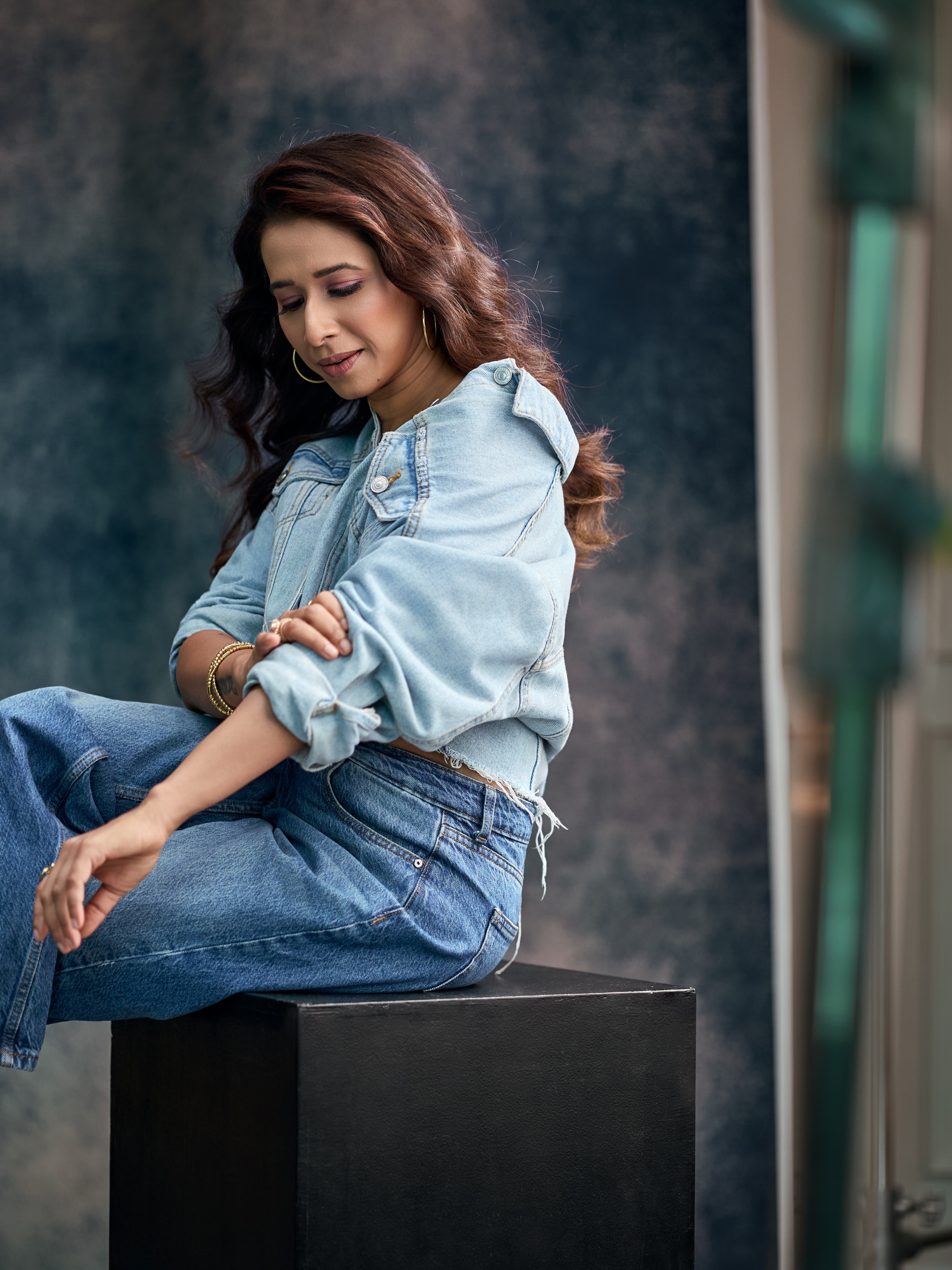 Shreya Bugde Denim Shirt Jeans Look
