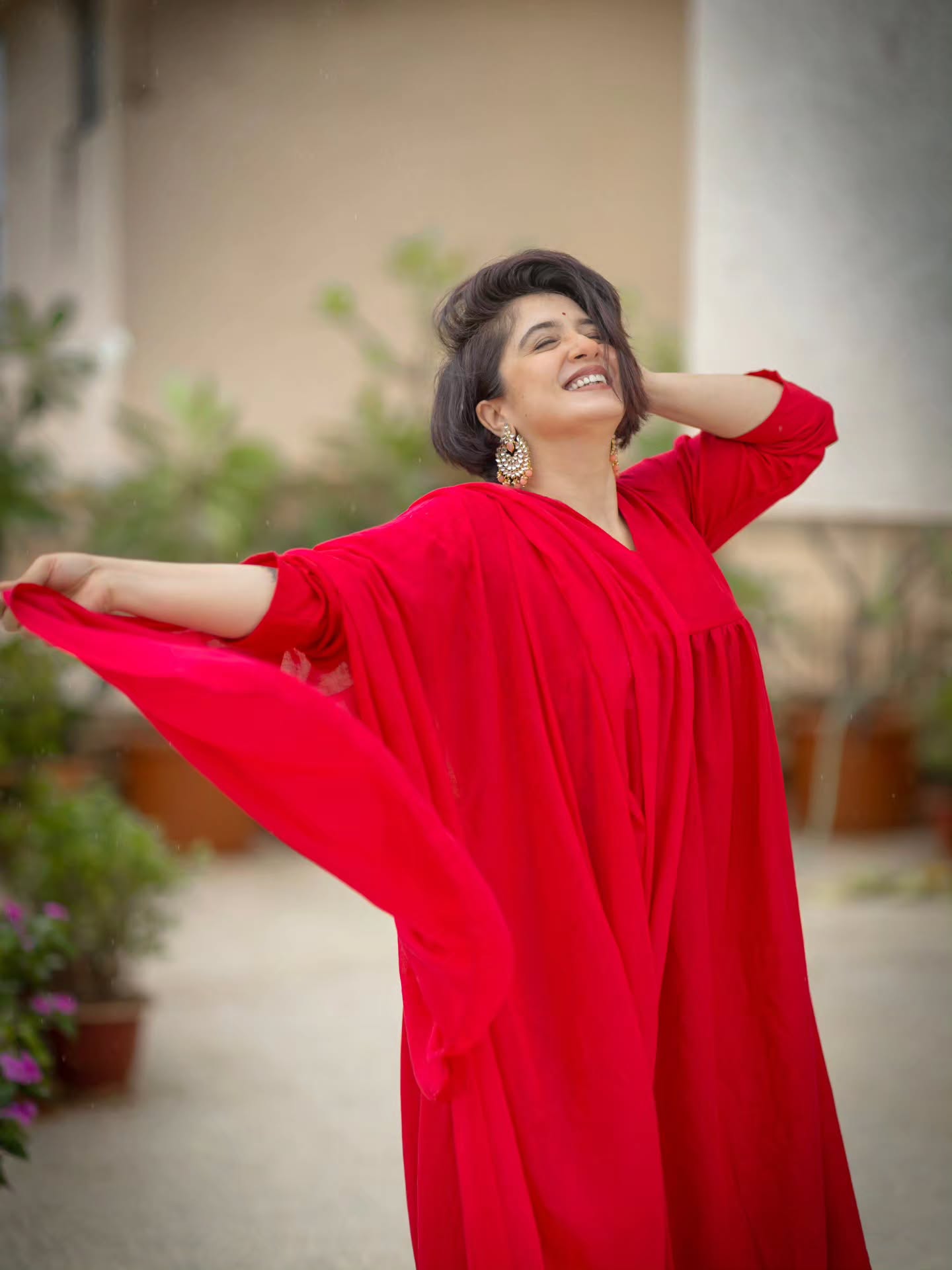 Snehlata Vasaikar Red Dress Look