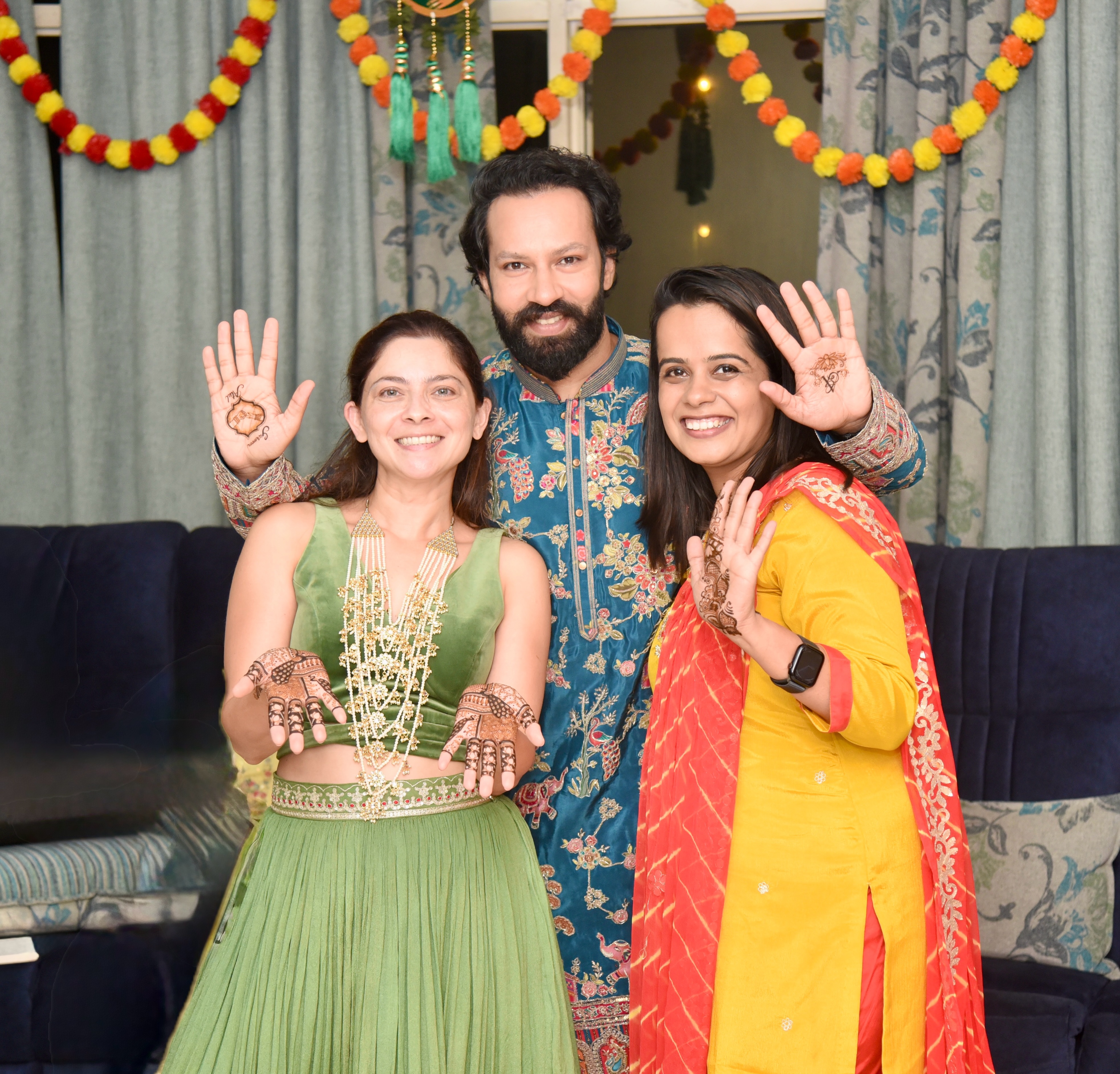 Sonalee Kulkarni Brother Wedding Mehndi Ceremony Photos