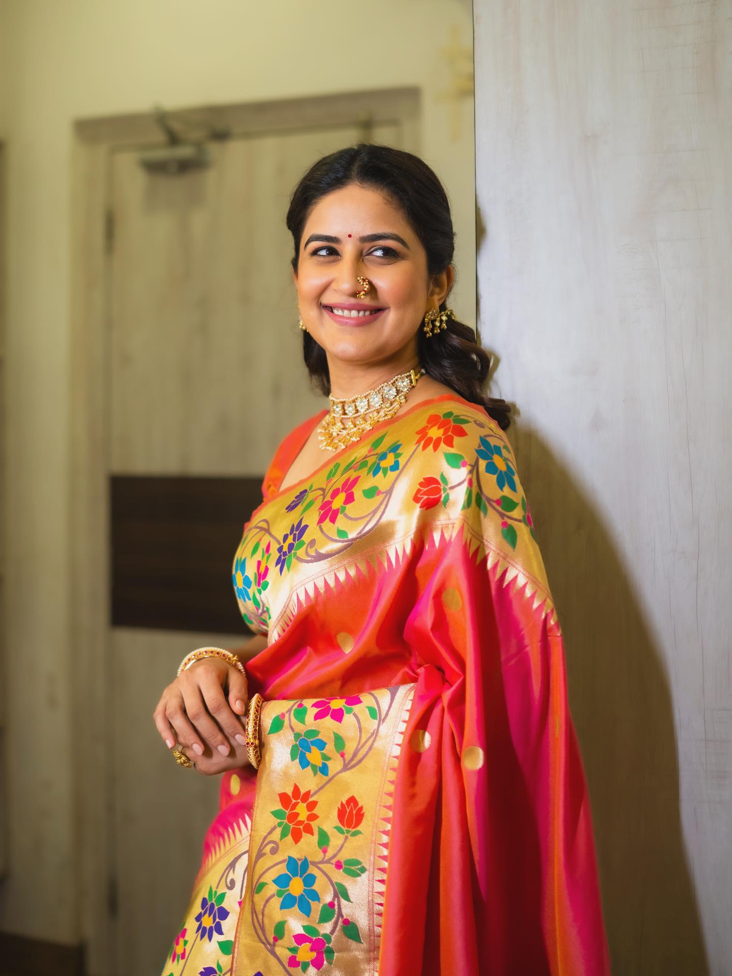 Vaidehi Parashurami Paithani Saree Look