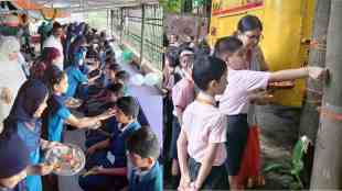 Dombivli Vidyaniketan school Rakshabandhan | Kalyan Sadbhavna Sangam festival celebration | Tree conservation environmental awareness initiative Maharashtra | Marathi school students festive event