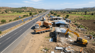 National Highway Dhaba Demolition Maharashtra | Highway Encroachment Action Urban Development Department | Supreme Court Road Safety Norms | Maharashtra National Highways Commercial Construction Restrictions