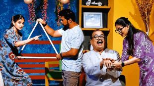 katkon trikon marathi natak review | sharad ponkshe drama katkon trikon | suyash tilak priyanka tendolkar new play | dr vivek bele marathi drama review