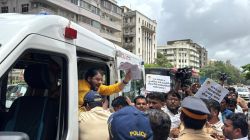 पोलिसांचा वेढा भेदून तुपकरांची ‘एंट्री’! मंत्र्यांच्या बंगल्याकडे जाताना पोलिसांनी पकडले; कार्यकर्तेही ताब्यात, पोलिसांची दमछाक
