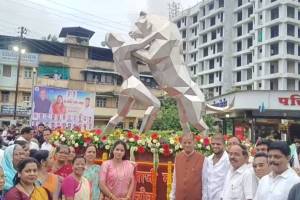 Chhatrapati Sambhaji Maharaj statue Pen | Alibaug Raigad news | Pen Municipal Council controversy | Maharashtra local news updates
