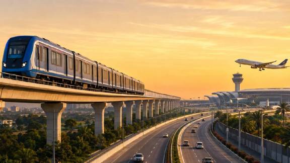 Thane to Navi Mumbai Airport connectivity | Elevated corridor and Metro project | CIDCO infrastructure development plan | Navi Mumbai Airport transport network news