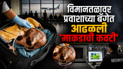 दिल्ली विमानतळावर प्रवाशाच्या बॅगेत आढळली ‘माकडाची कवटी’; पोलीस तपासात काय समोर आलं?