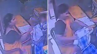Visakhapatnam school student death CCTV footage | Teacher slaps 6 year old boy Visakhapatnam incident