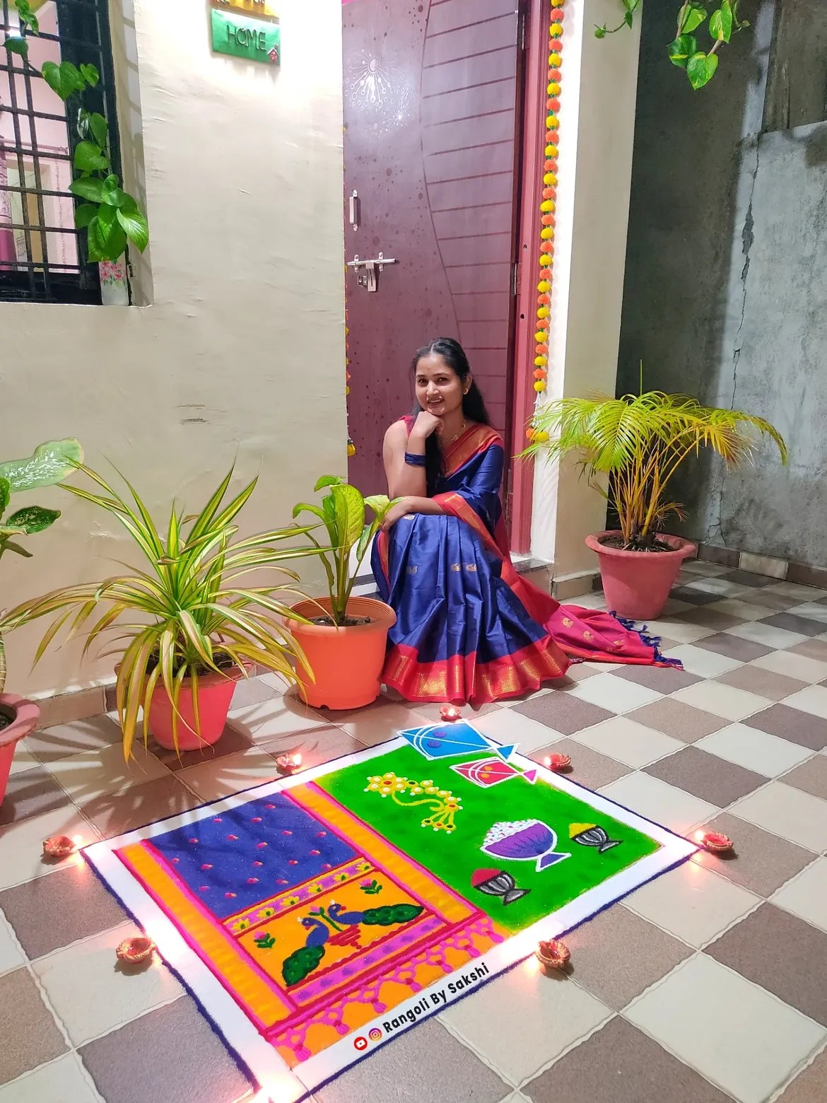 Krishna Janmashtami rangoli designs 2026
