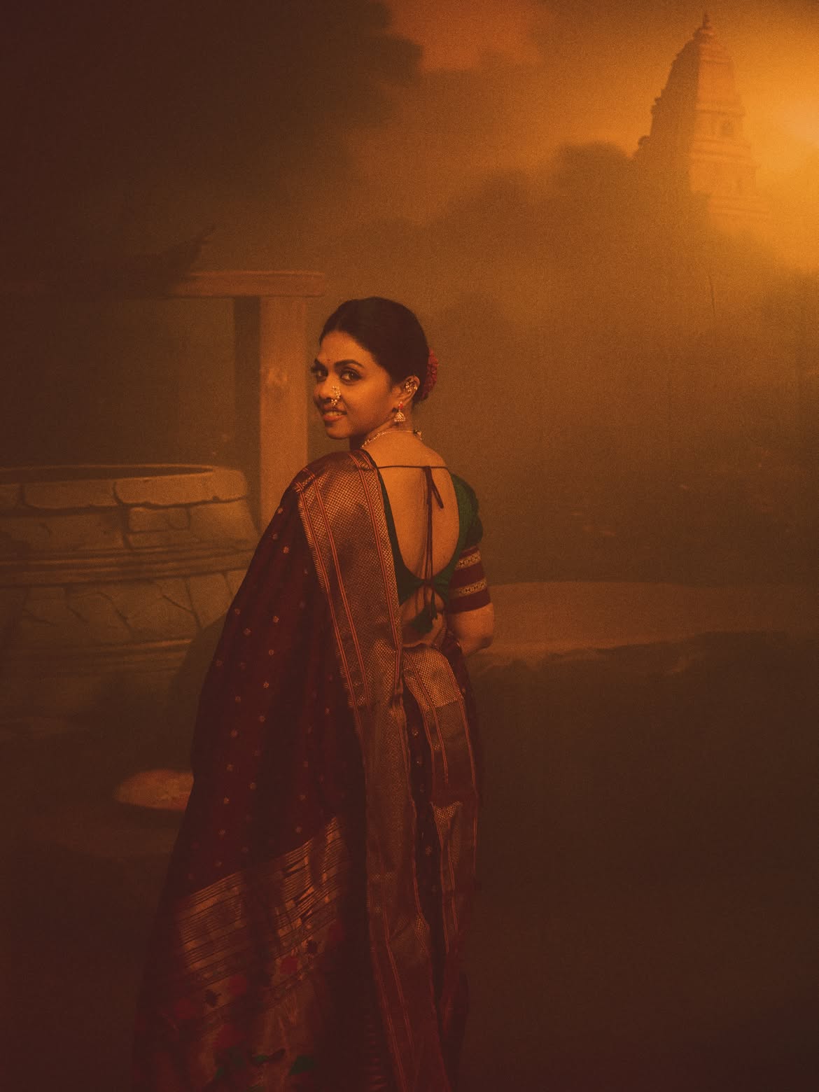 Rutuja Bagwe saree look
