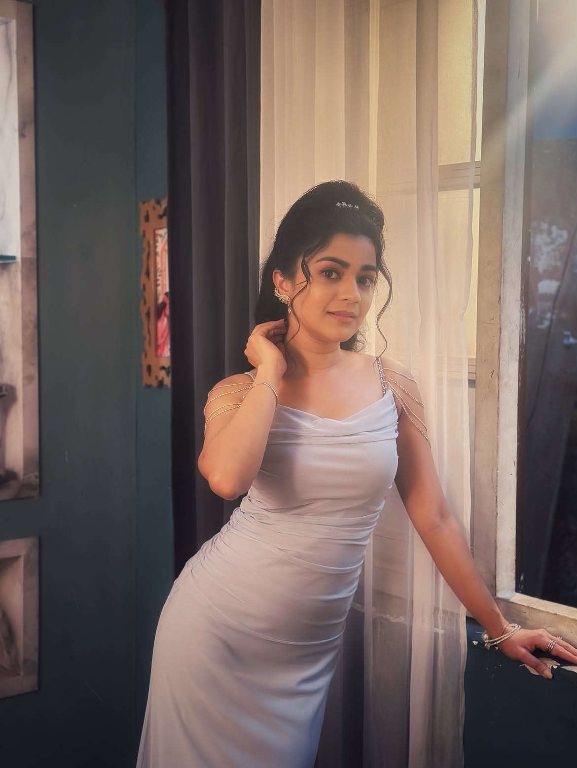 Krutika Deo in gown