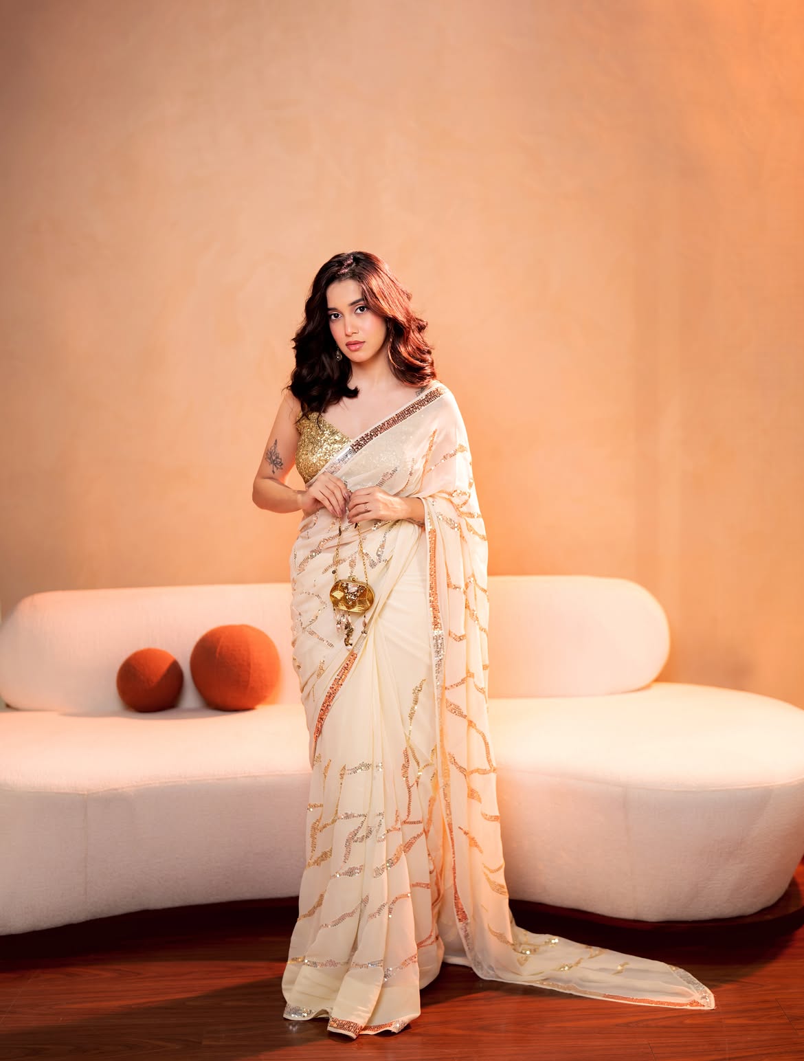 Shreya Daflapurkar saree look