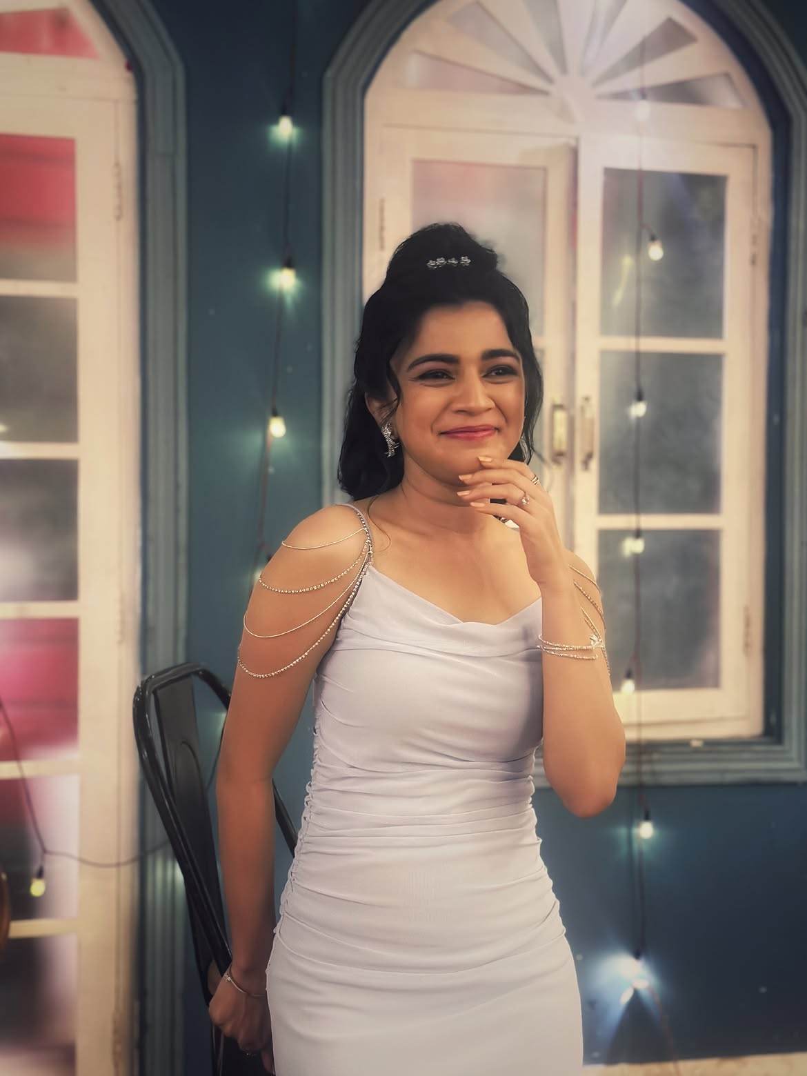 Krutika Deo in gown
