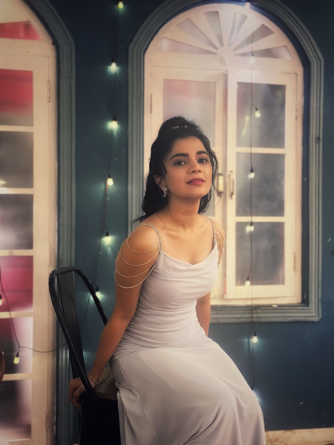 Krutika Deo in gown