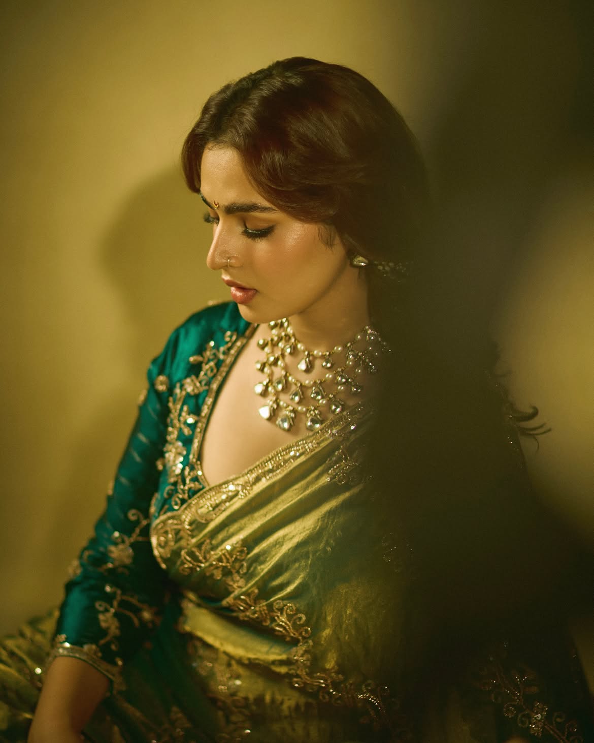 Ayesha Khan traditional saree look