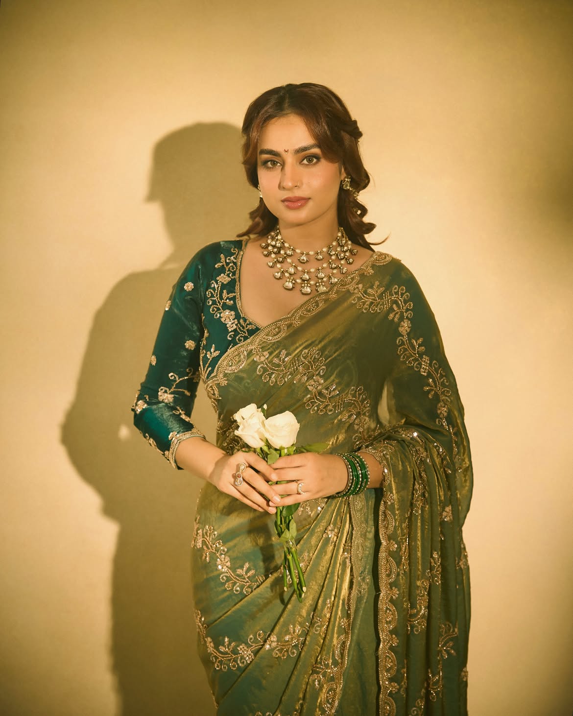 Ayesha Khan traditional saree look