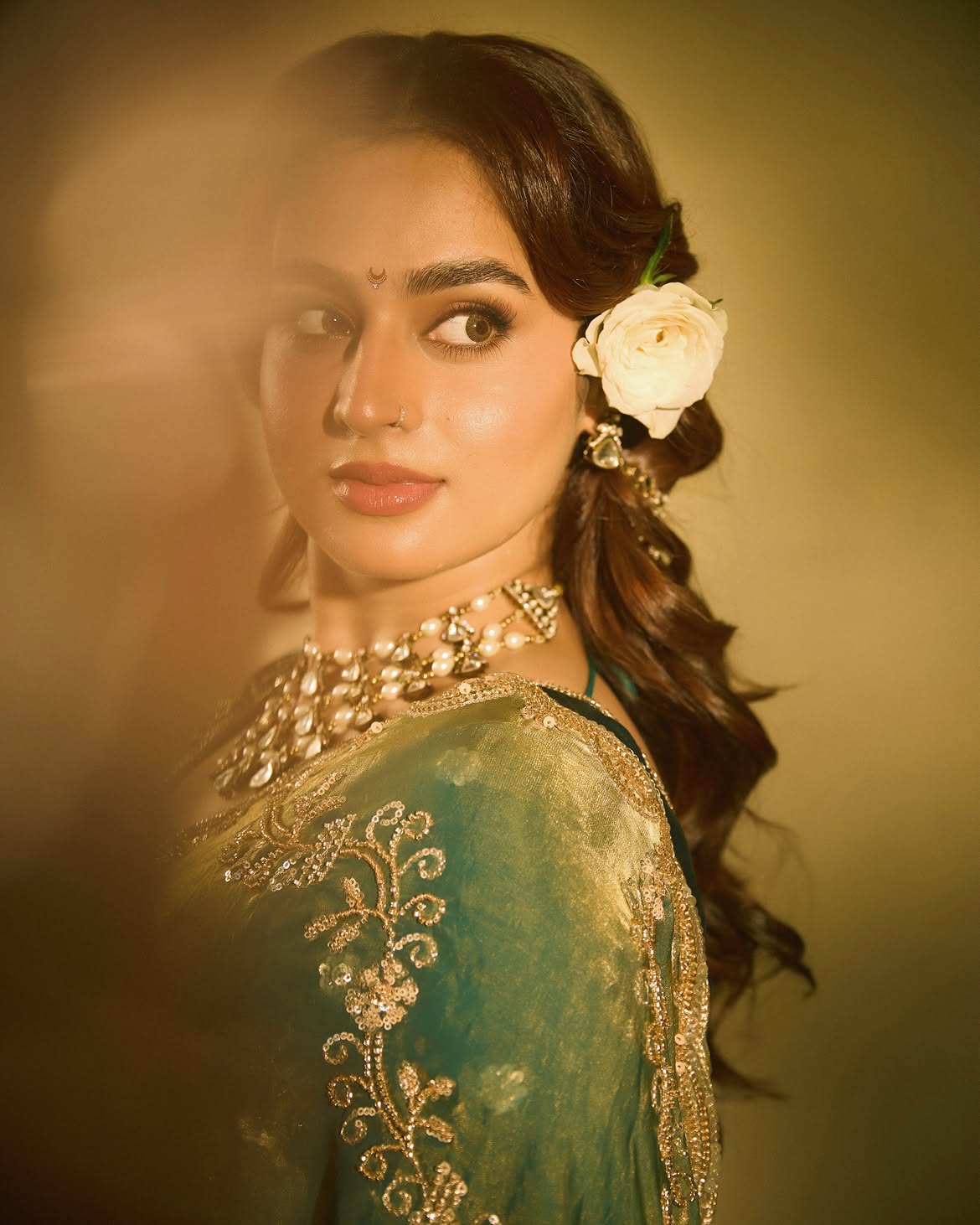 Ayesha Khan traditional saree look