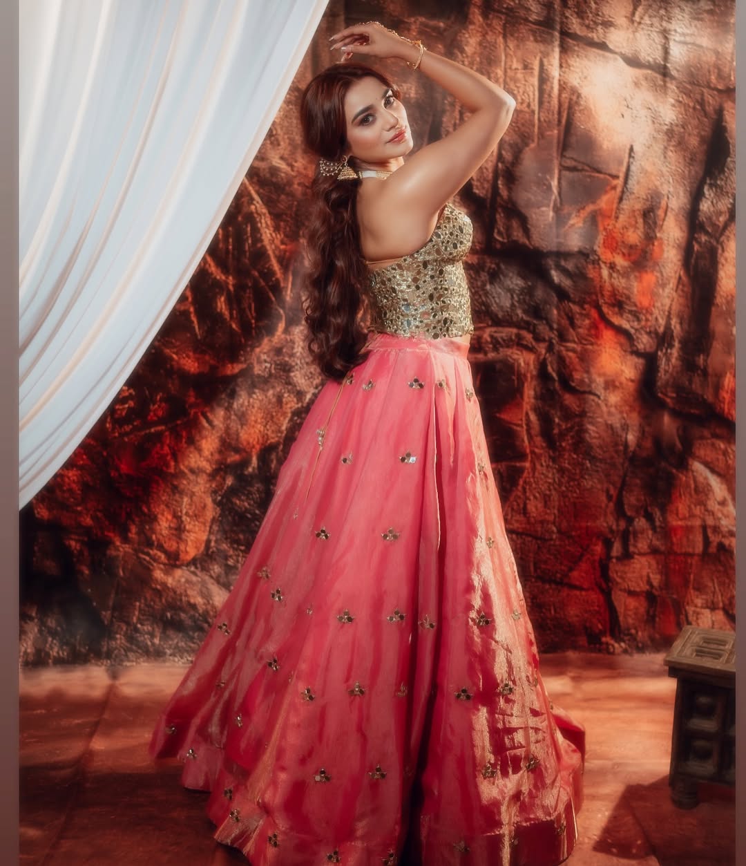 Tanvi Kolte turns Radha in pink lehenga