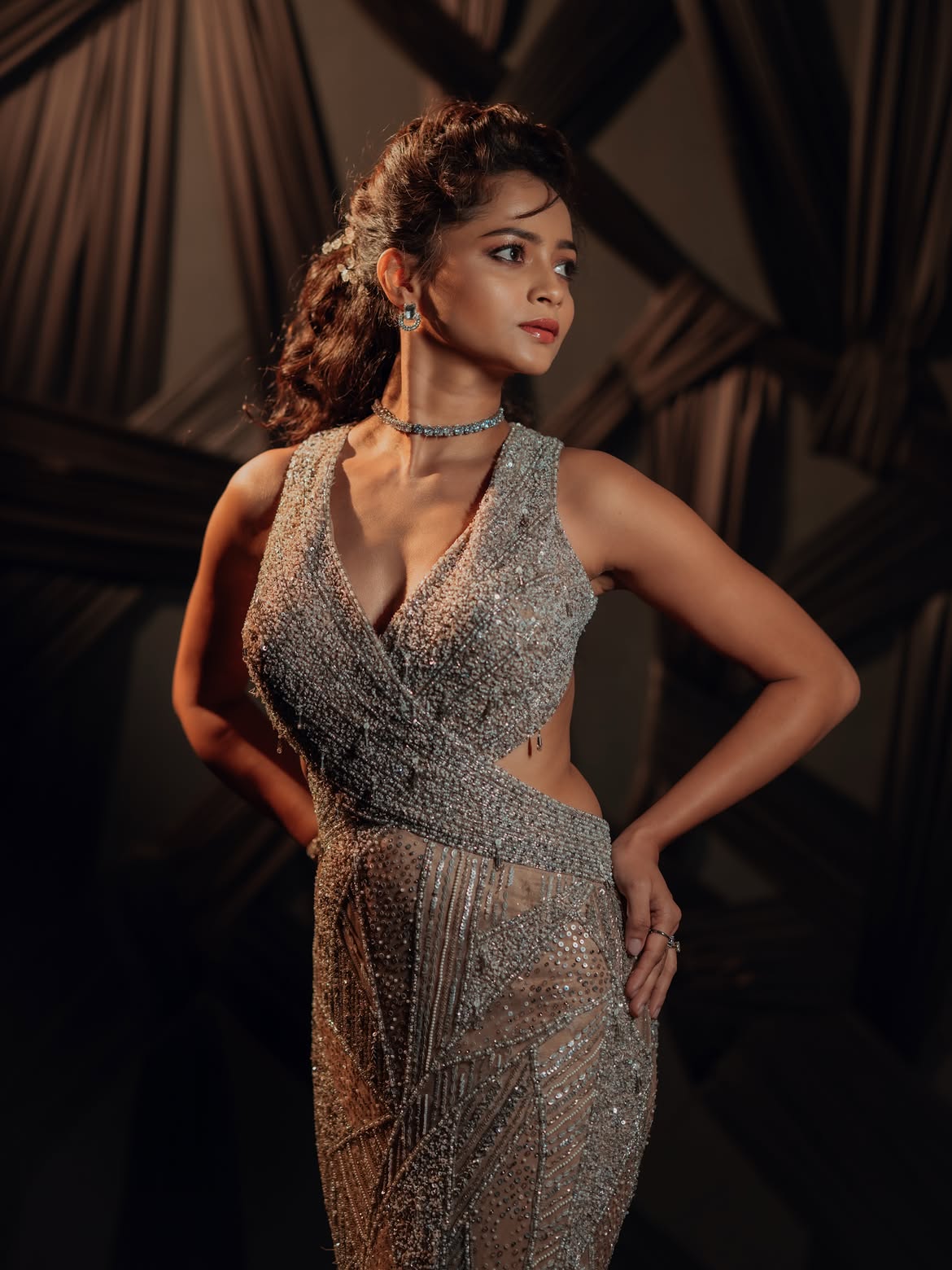 Shivali Parab backless dress