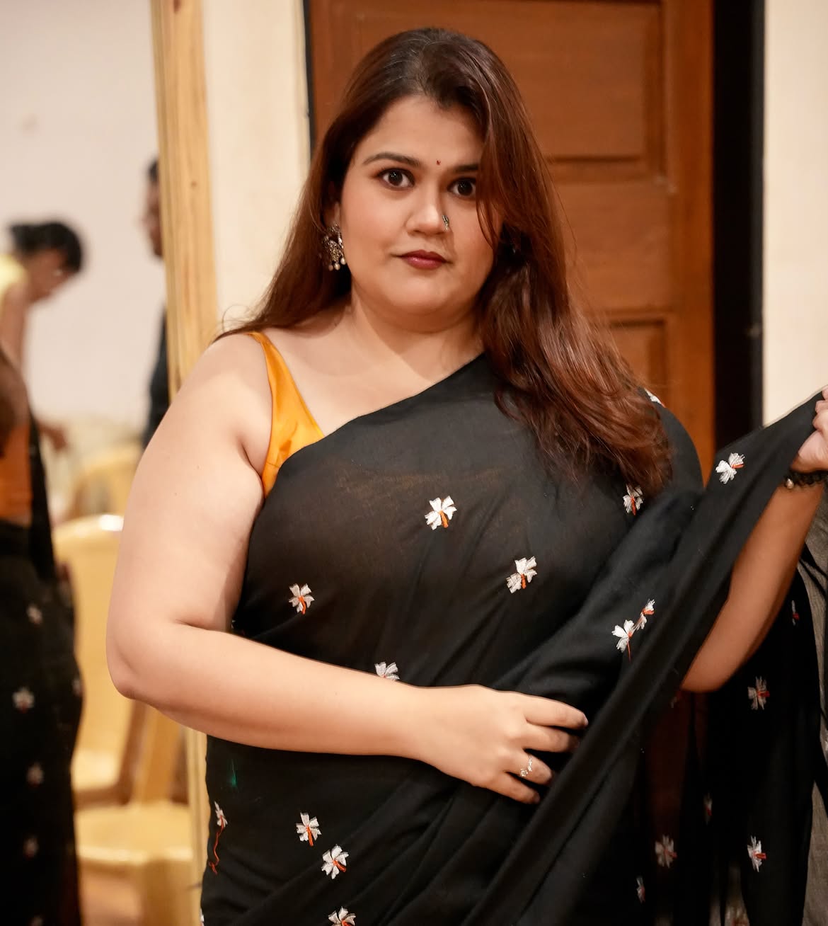 Akshaya Naik in sleeveless dres