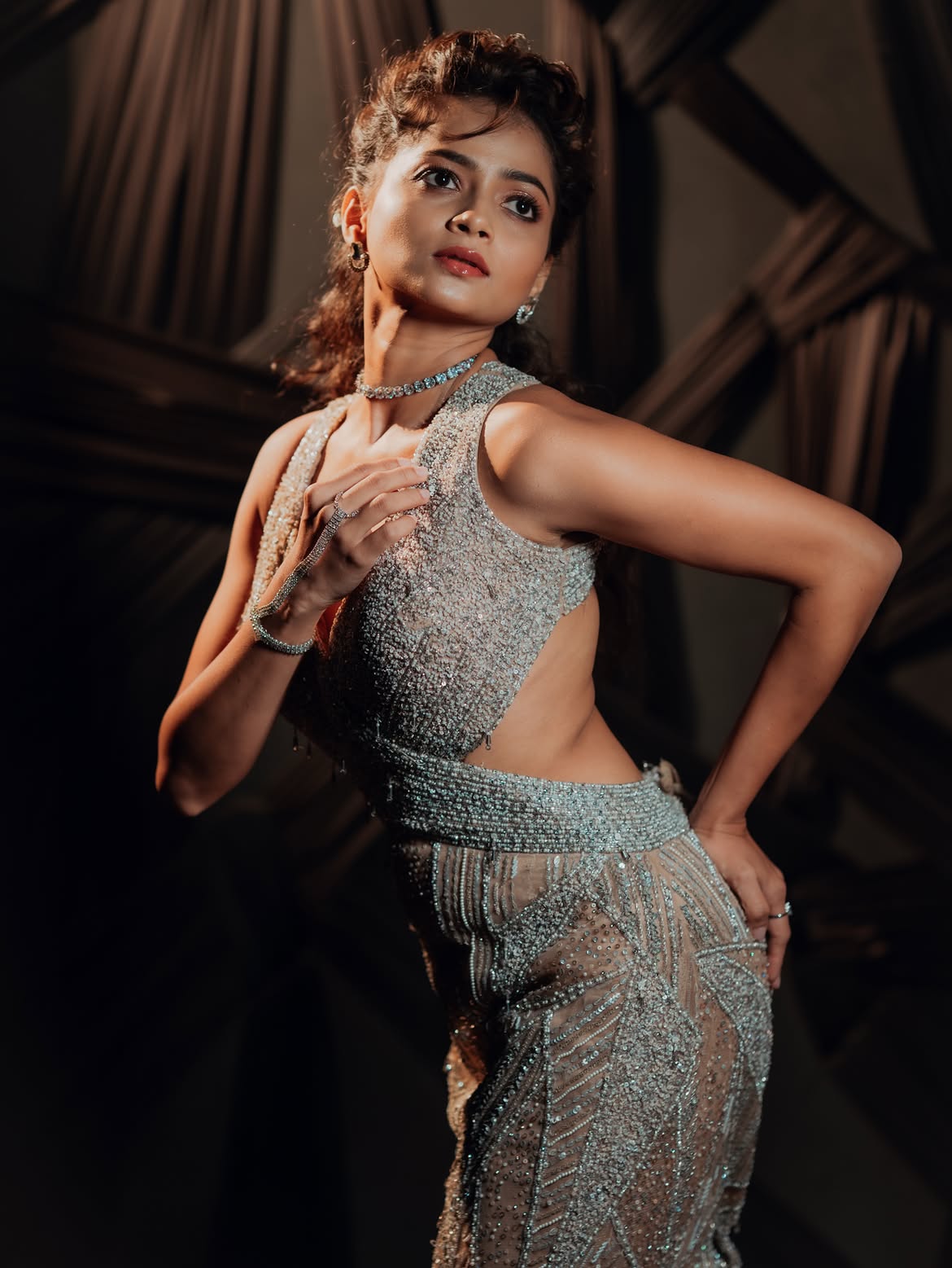 Shivali Parab backless dress