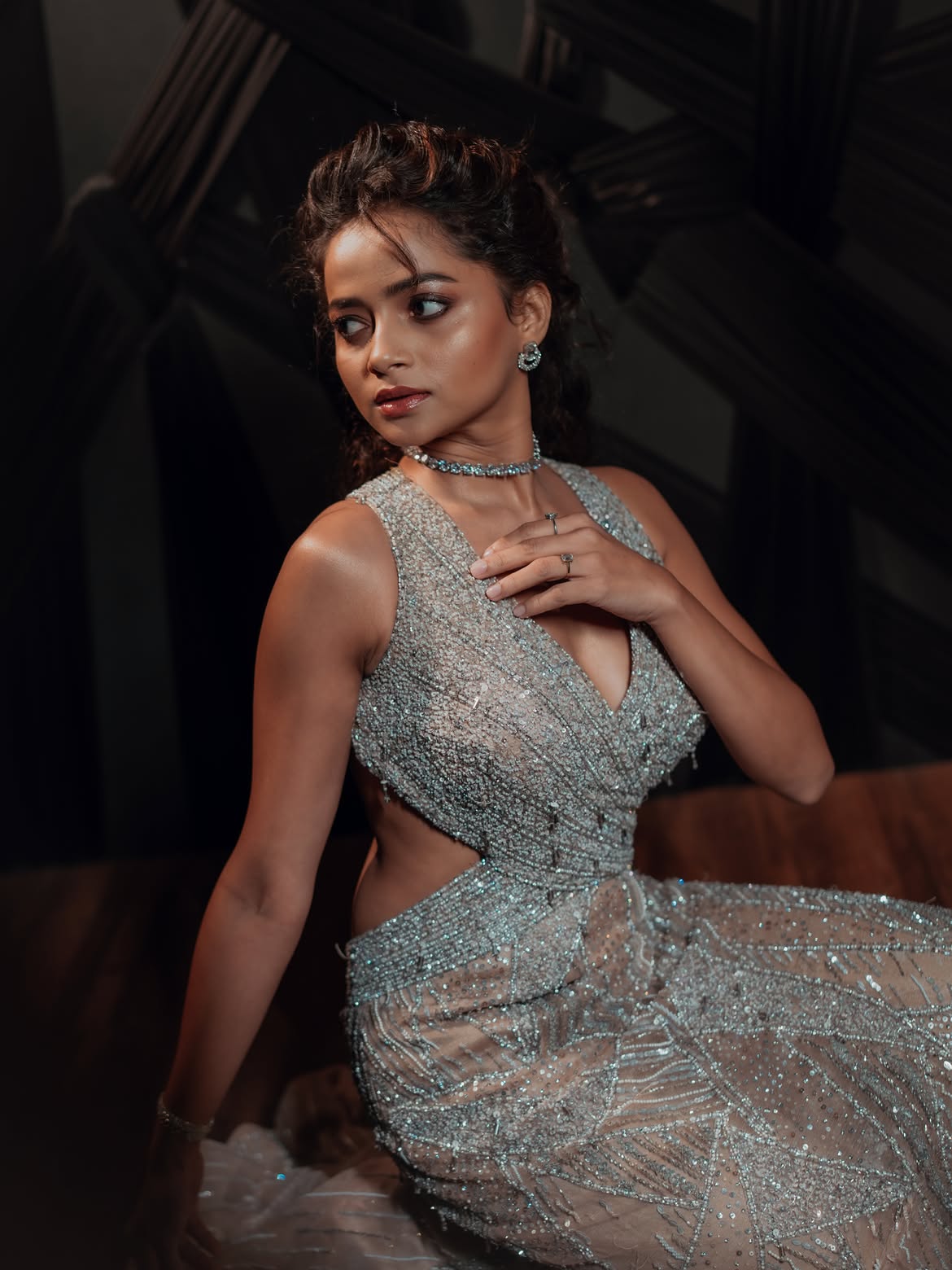 Shivali Parab backless dress