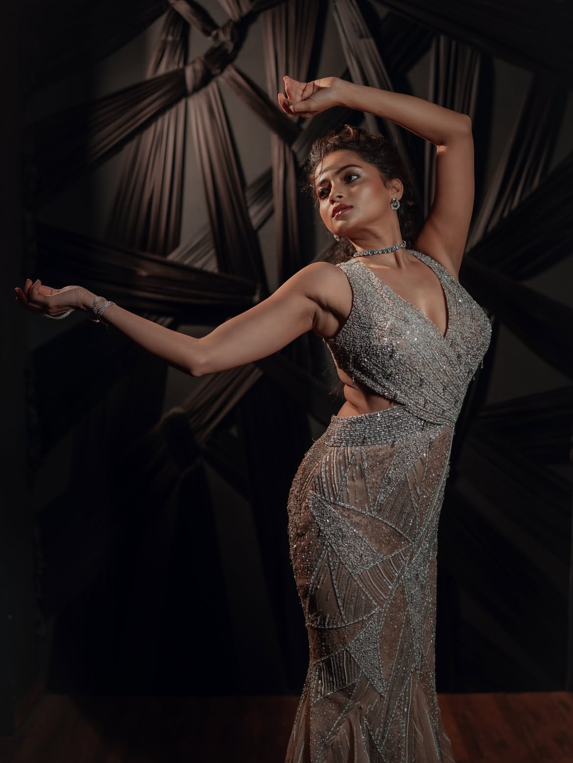 Shivali Parab backless dress