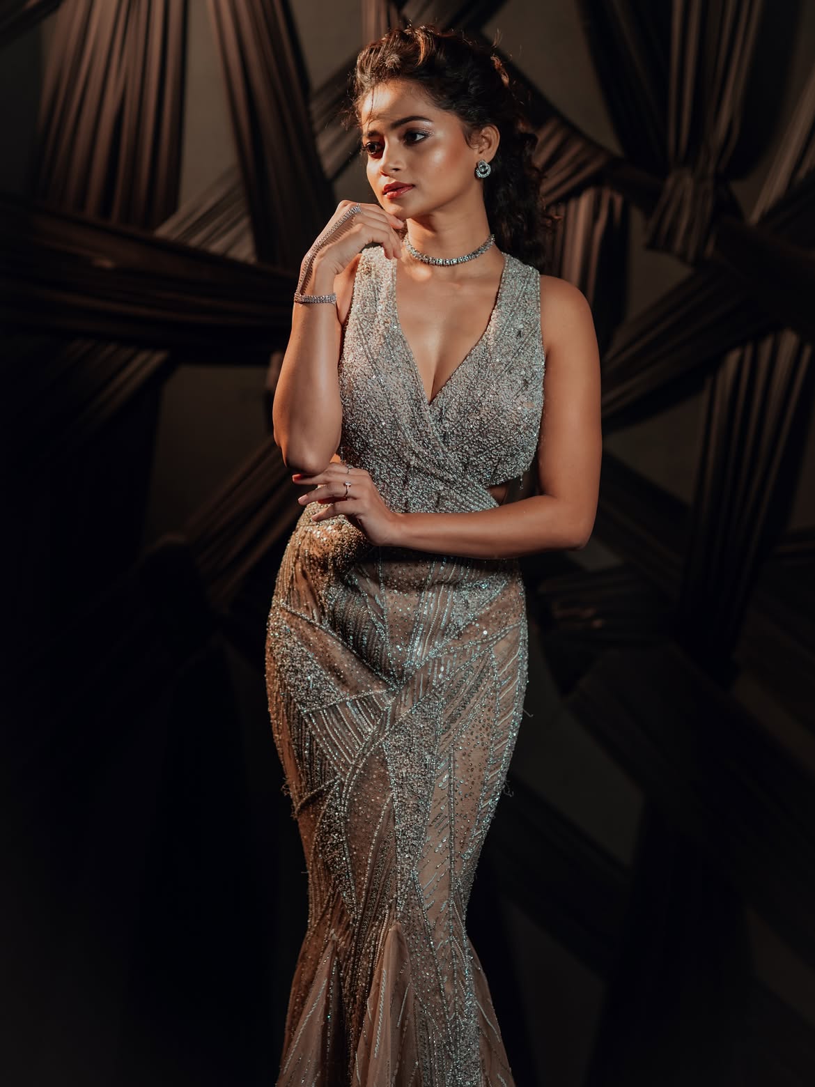 Shivali Parab backless dress