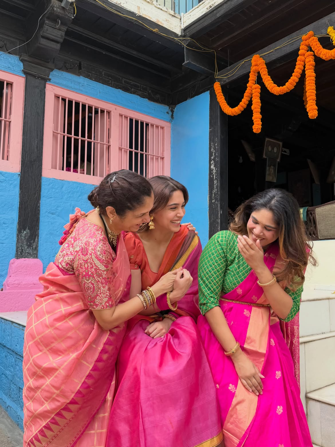 Sharvari Wagh Ganesh Chaturthi saree look