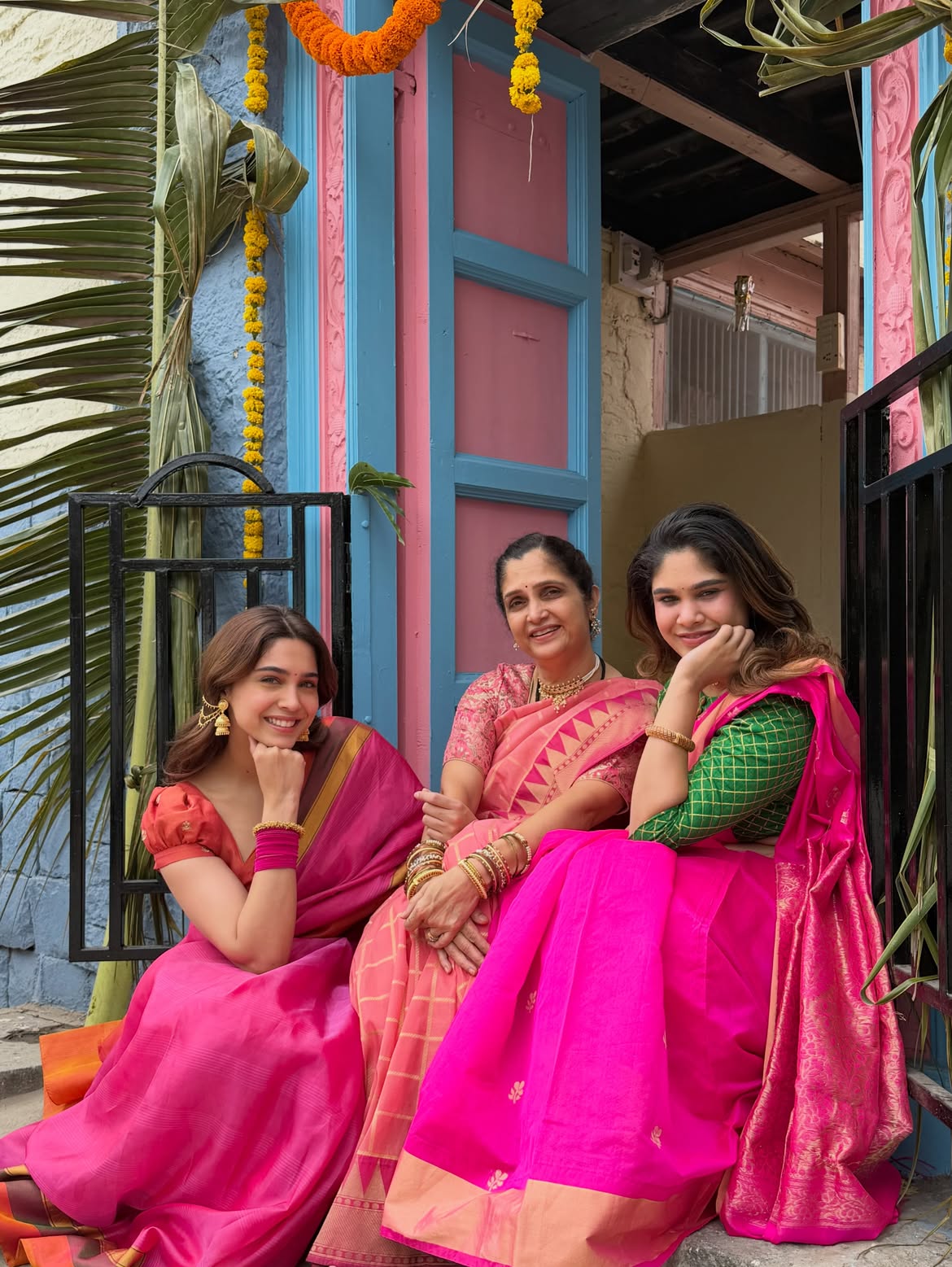 Sharvari Wagh Ganesh Chaturthi saree look