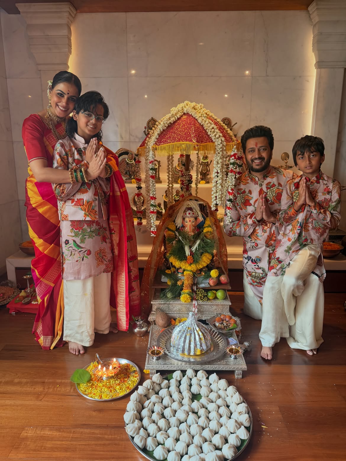 Genelia Deshmukh Antilia Ganpati look
