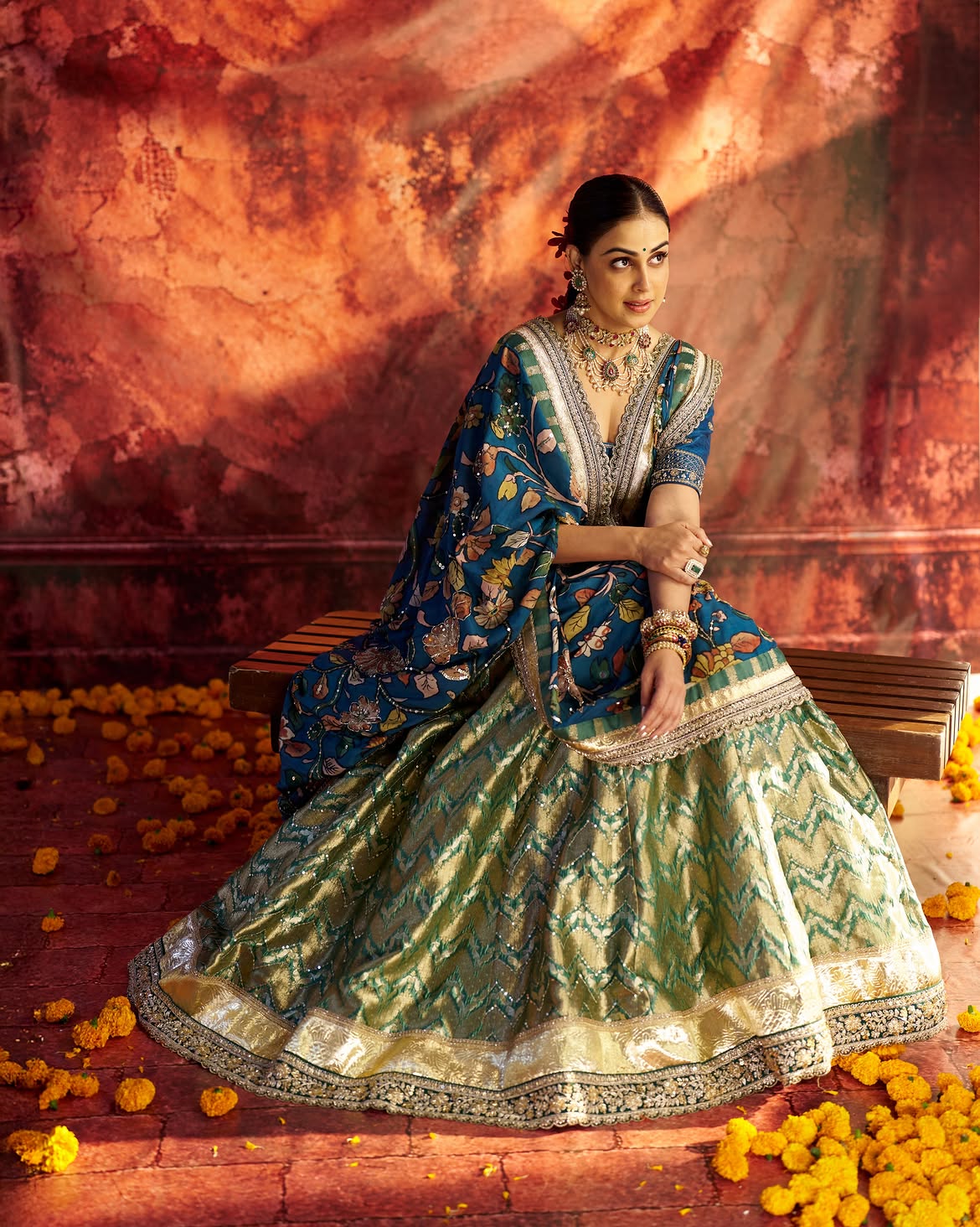 Genelia Deshmukh Antilia Ganpati look