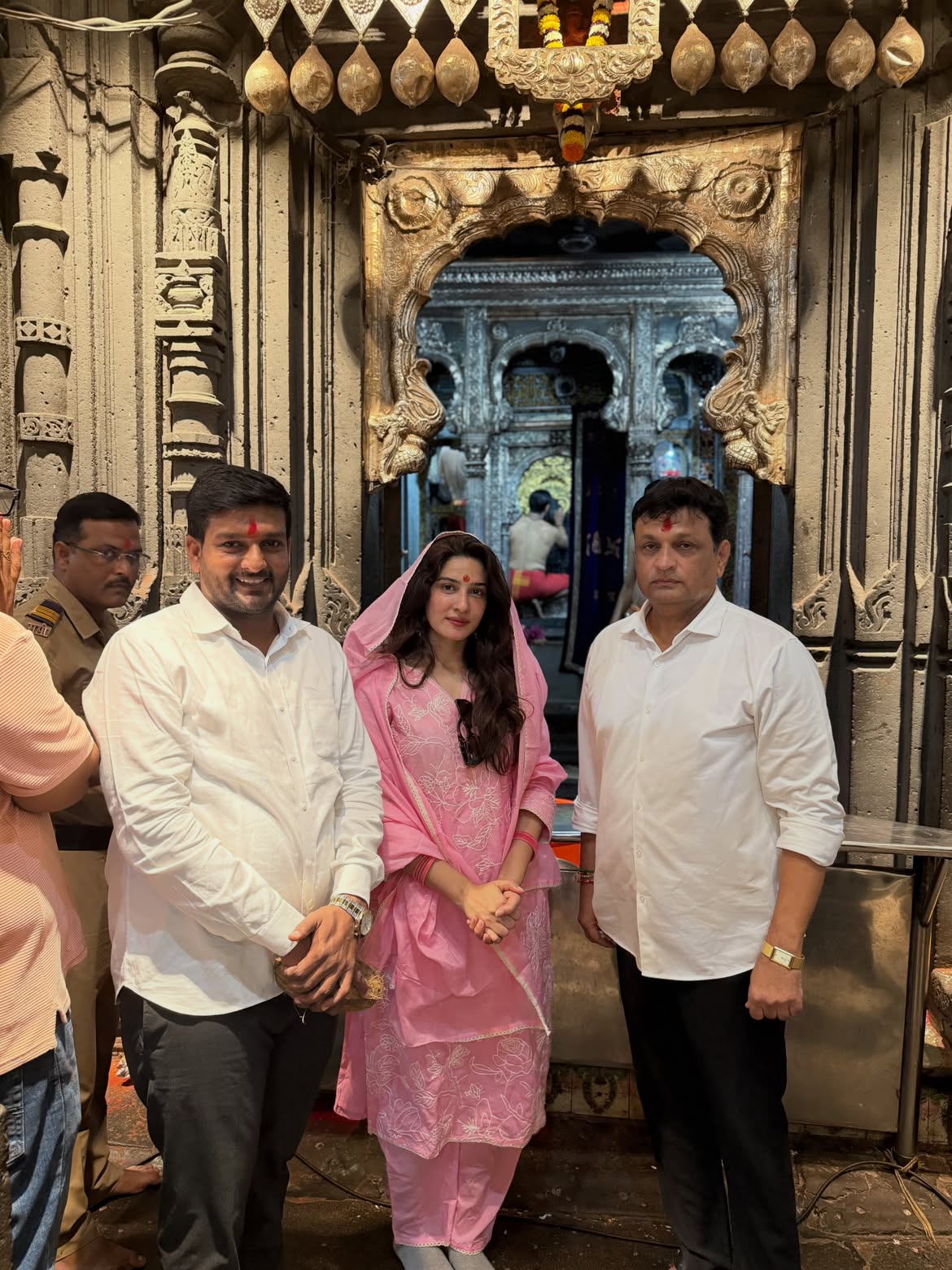 Neha Khan visit Mahalakshmi temple