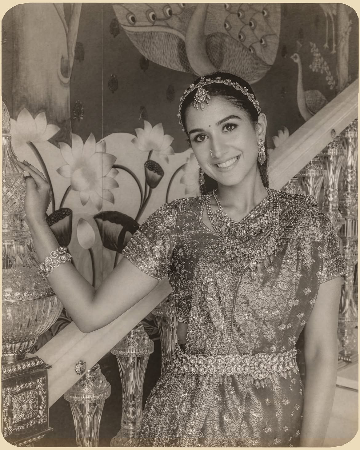 Radhika Merchant pink Kanjeevaram saree