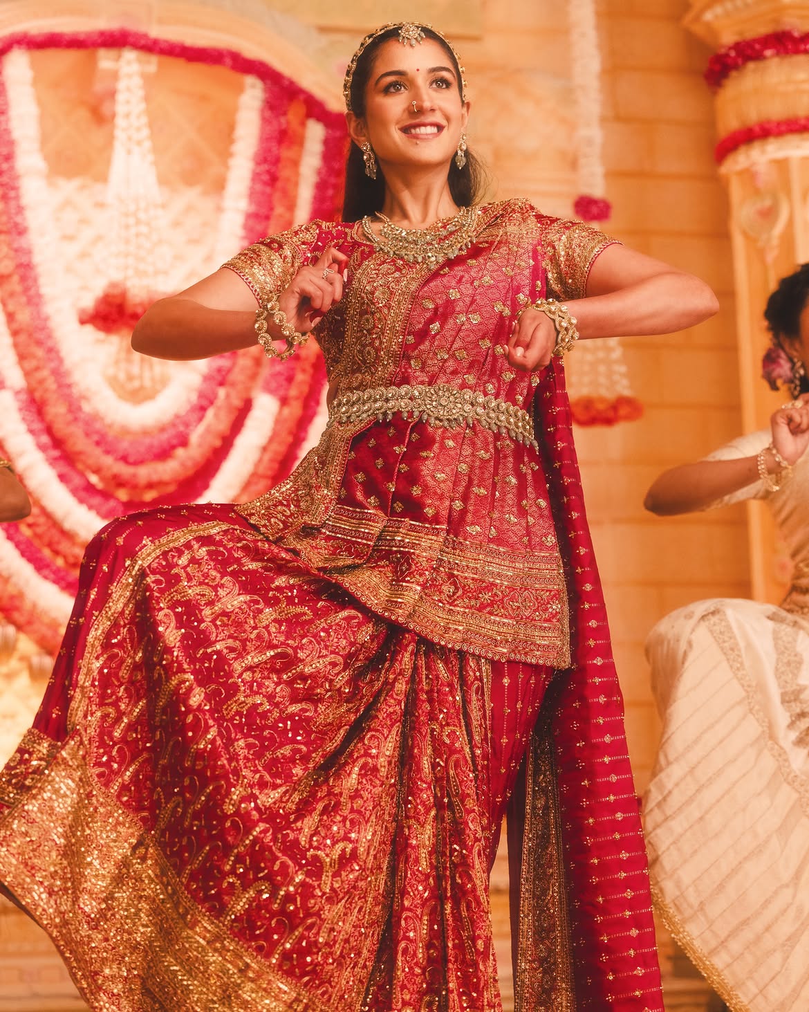 Radhika Merchant pink Kanjeevaram saree