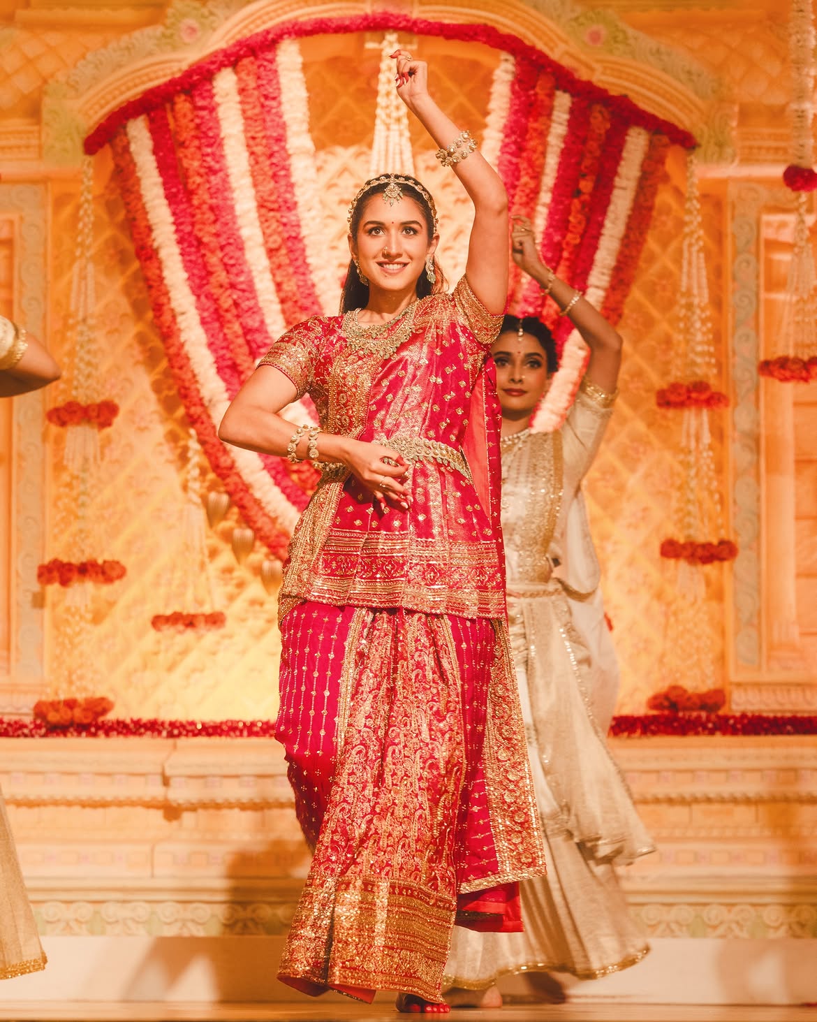 Radhika Merchant pink Kanjeevaram saree