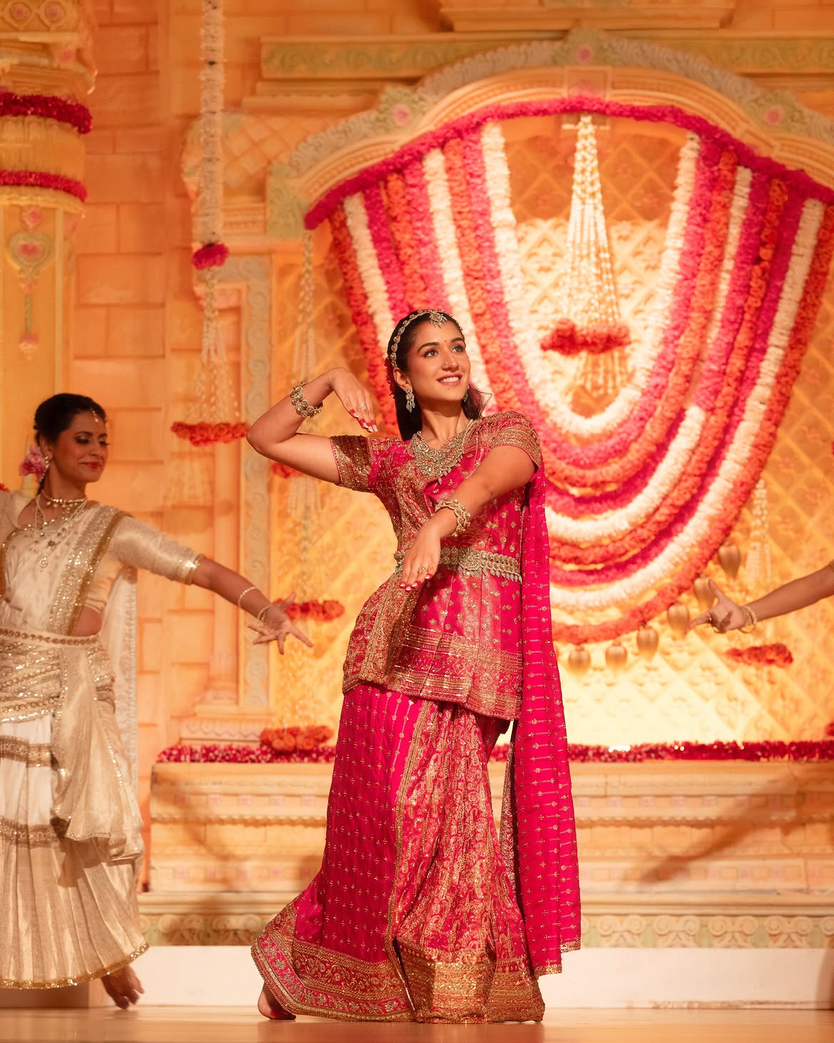 Radhika Merchant pink Kanjeevaram saree