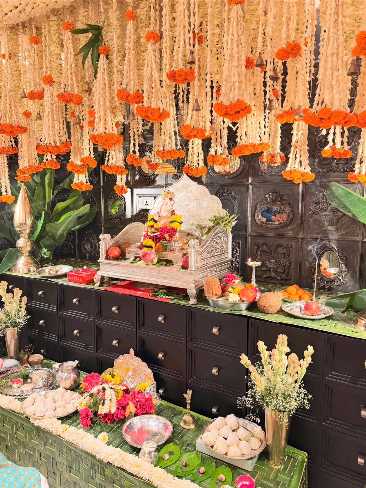 Sachin Tendulkar home ganpati