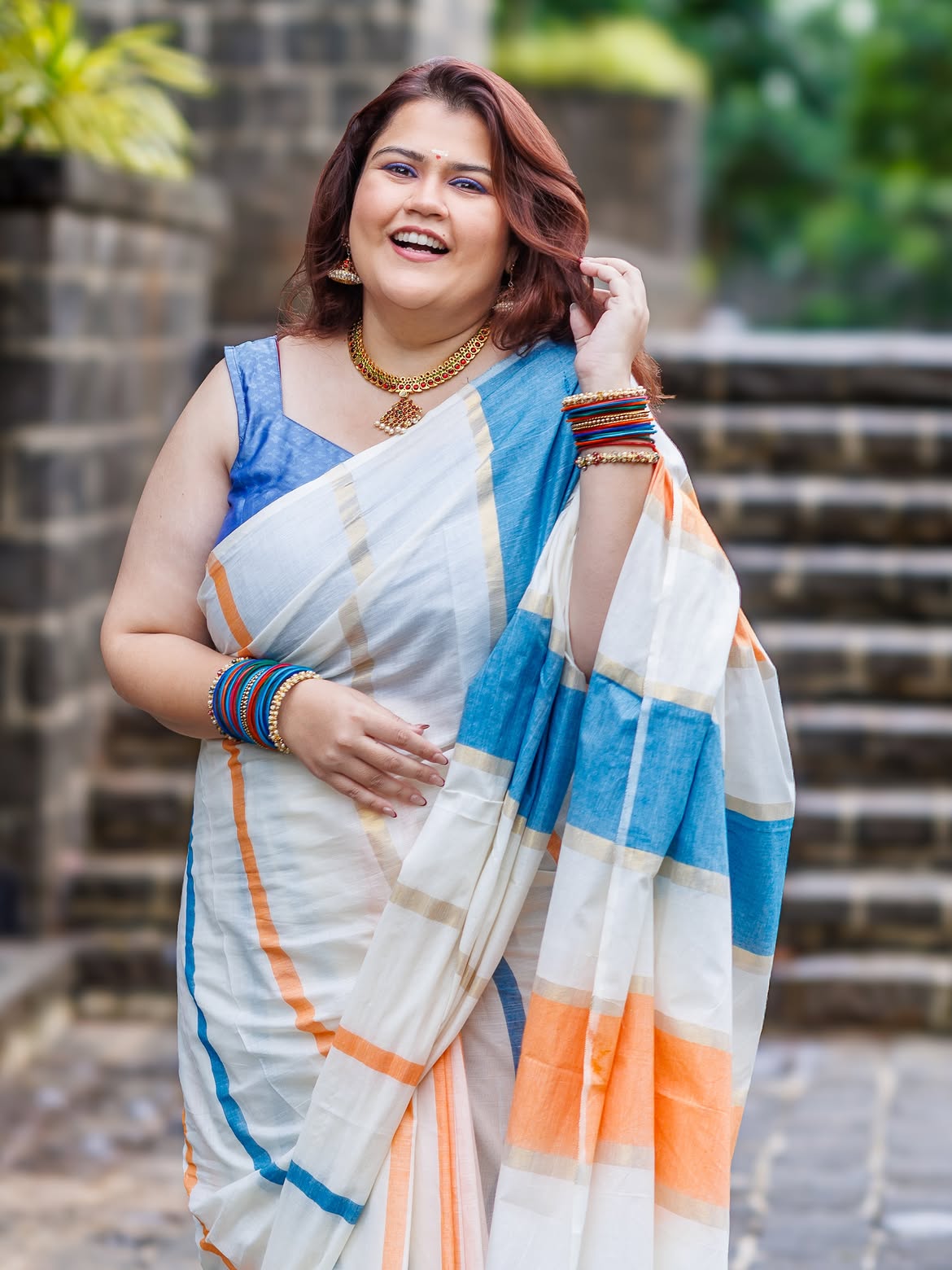 Akshaya Naik in sleeveless dres