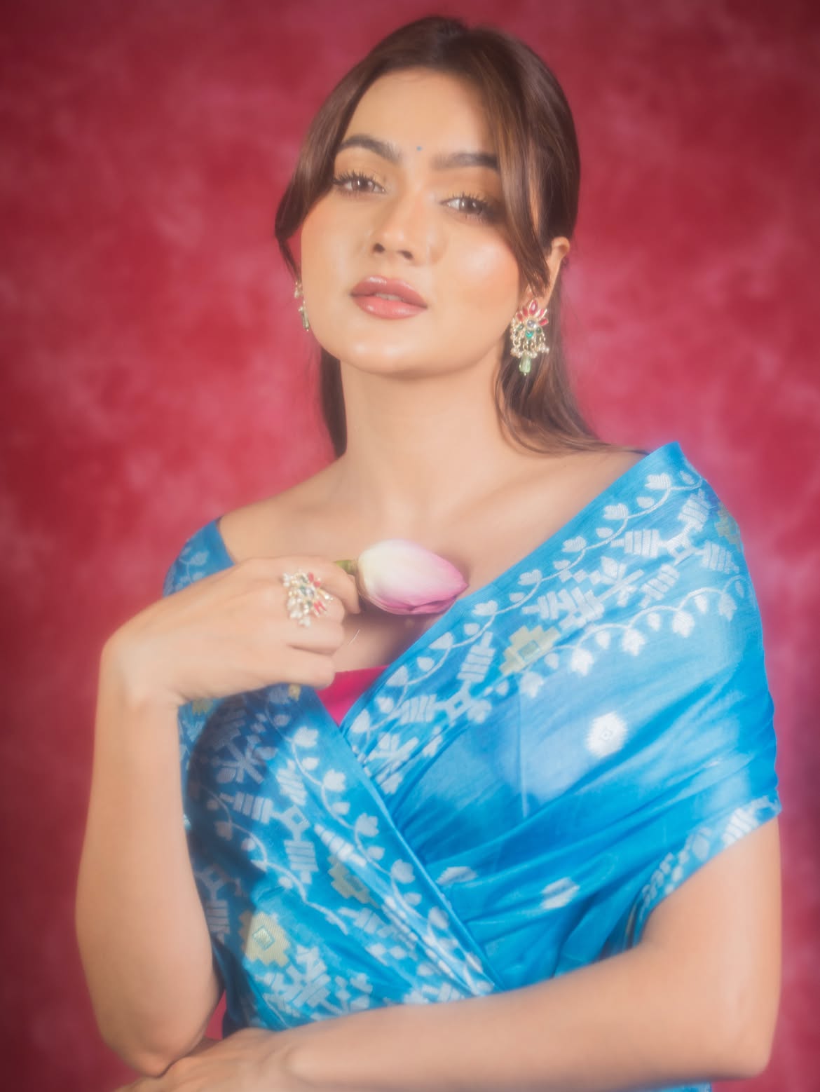 Reva Kaurase saree look