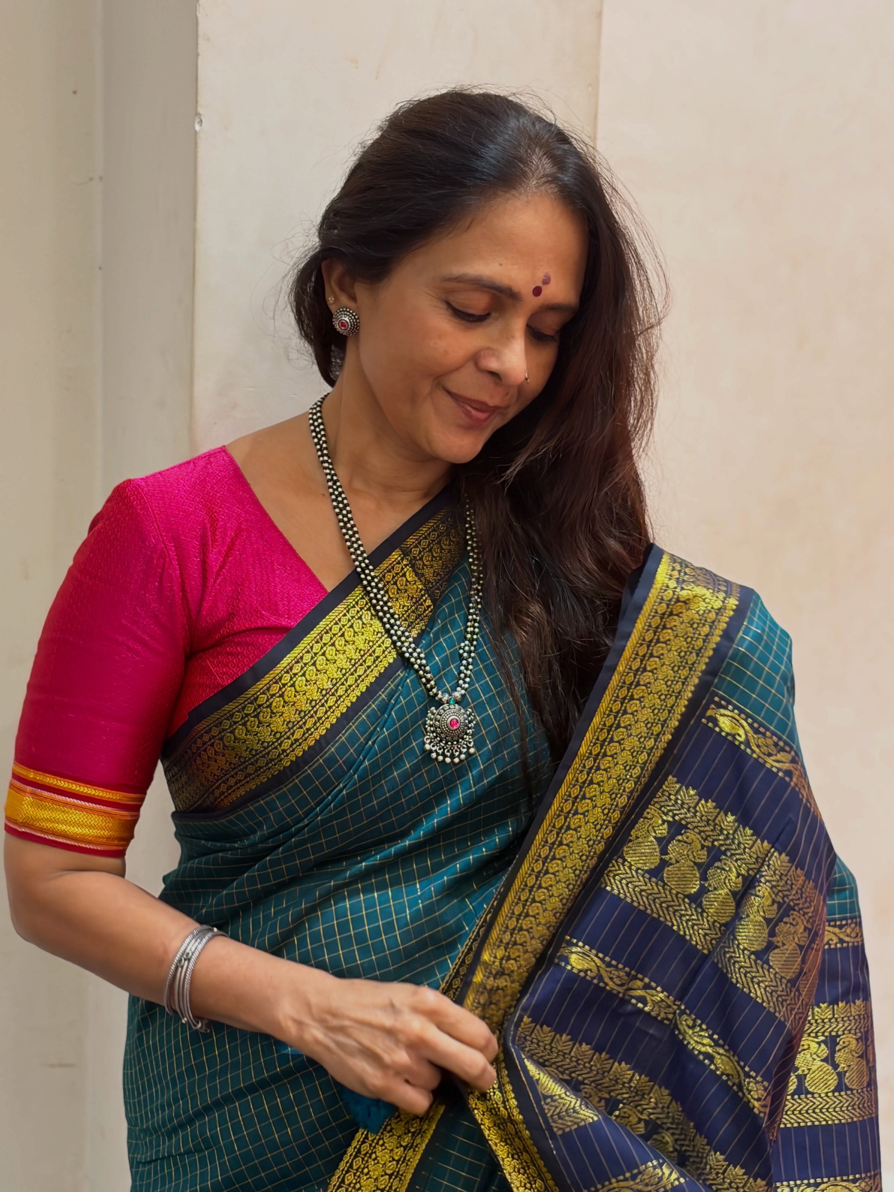 Aishwarya Narkar Satyanarayan Pooja Look