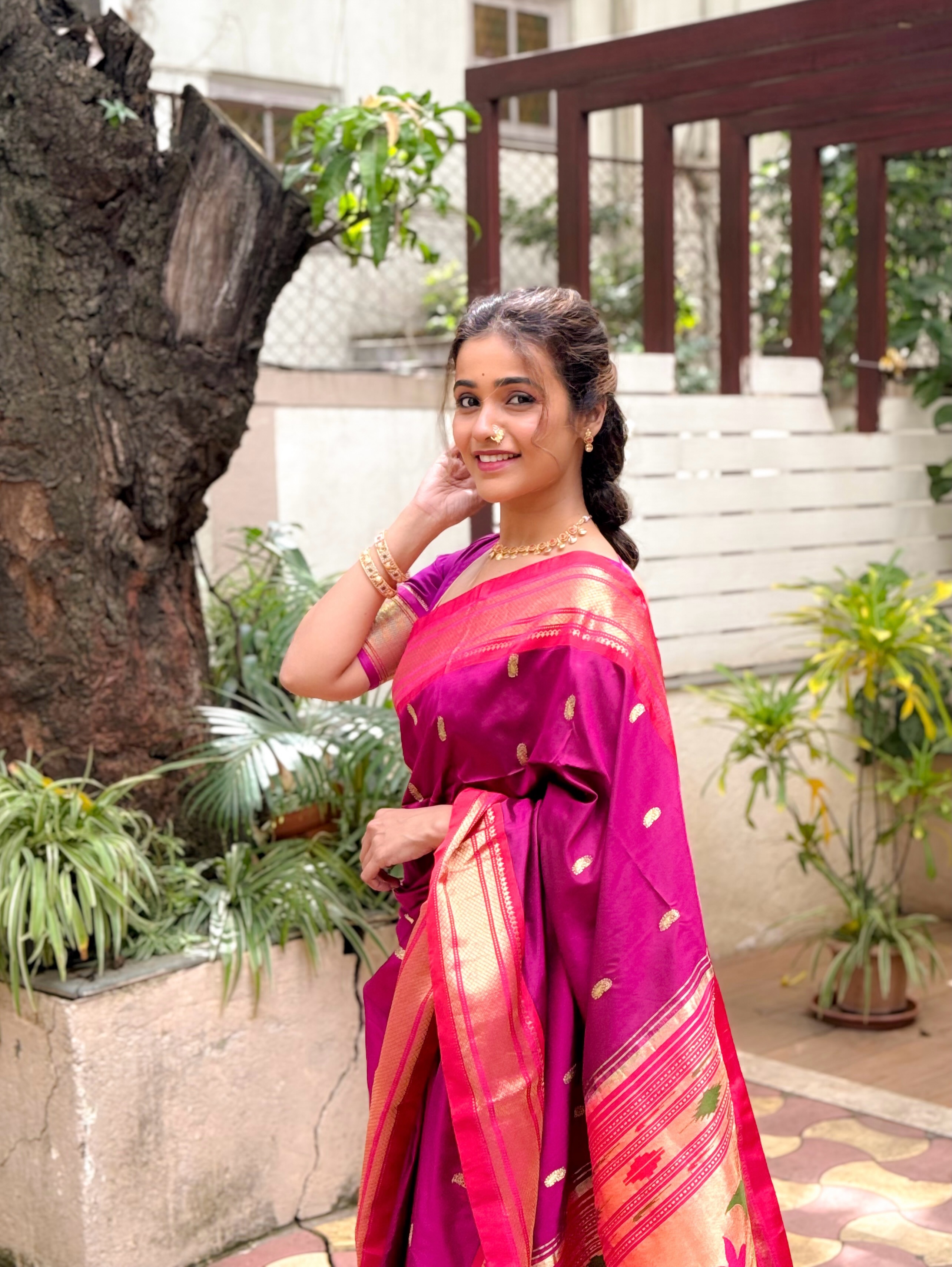 Akshaya Gurav Paithani Saree Look