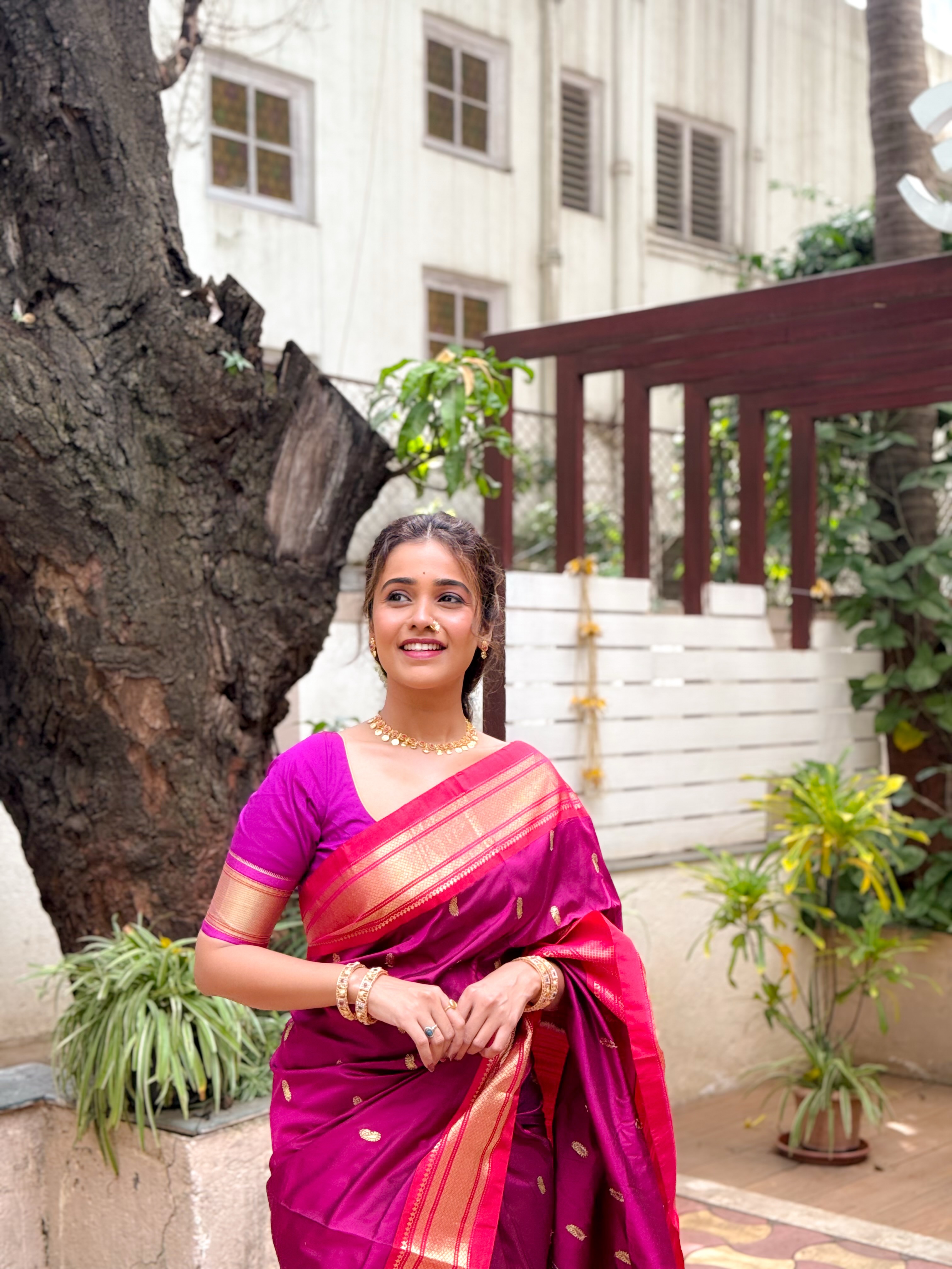 Akshaya Gurav Paithani Saree Look