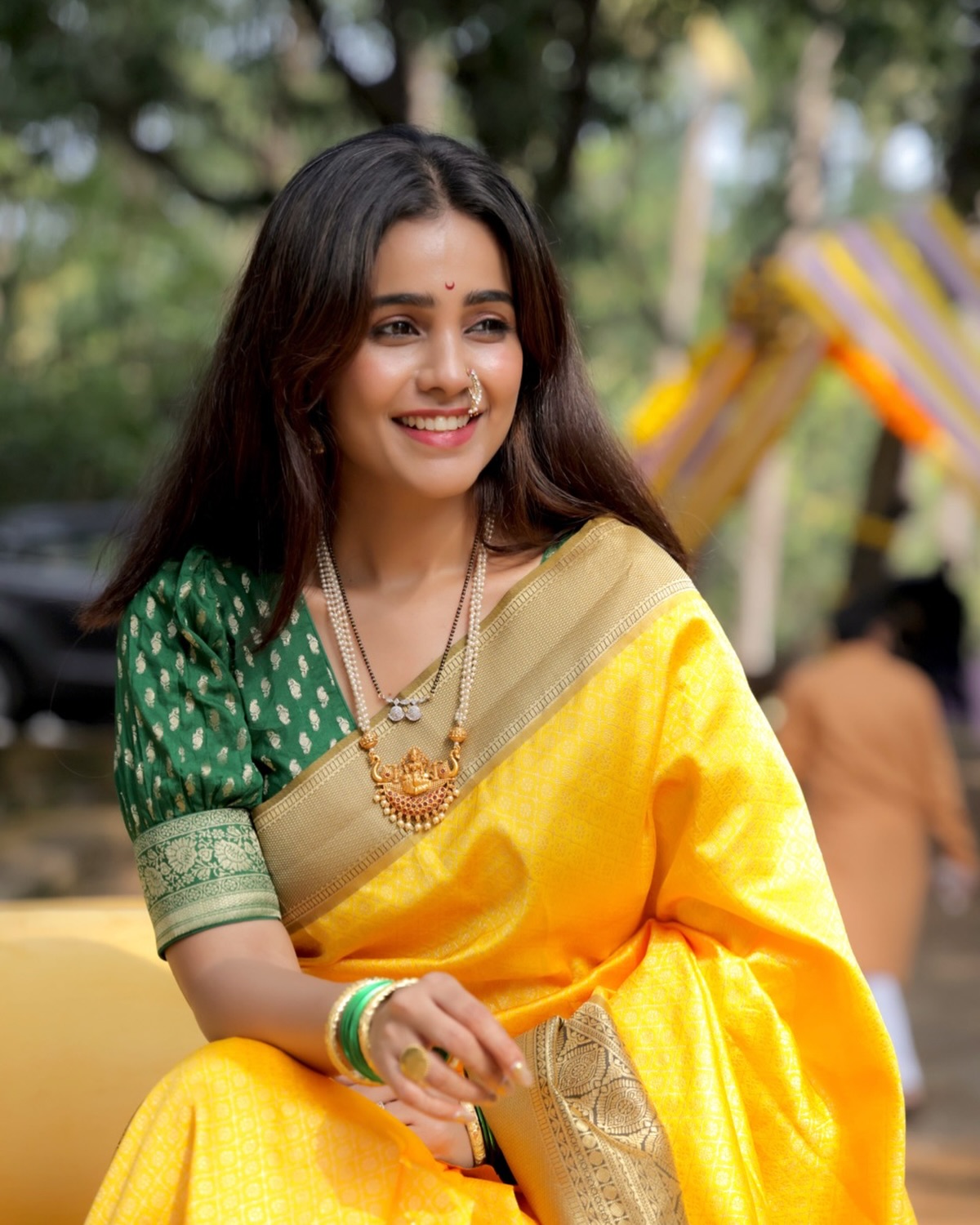 Akshaya Gurav Paithani Saree Look