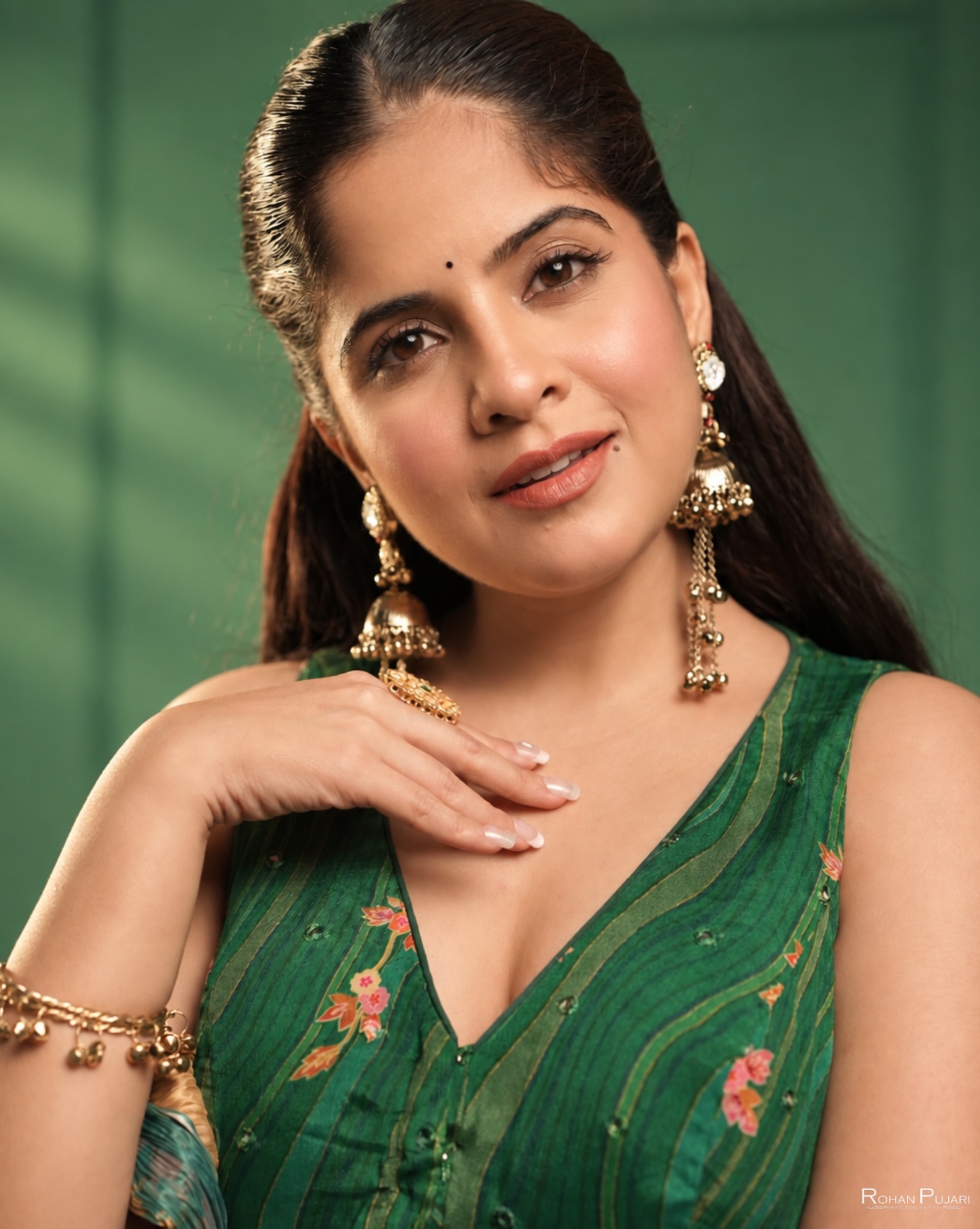 Amruta Deshmukh Purple Dress Glamorous Look